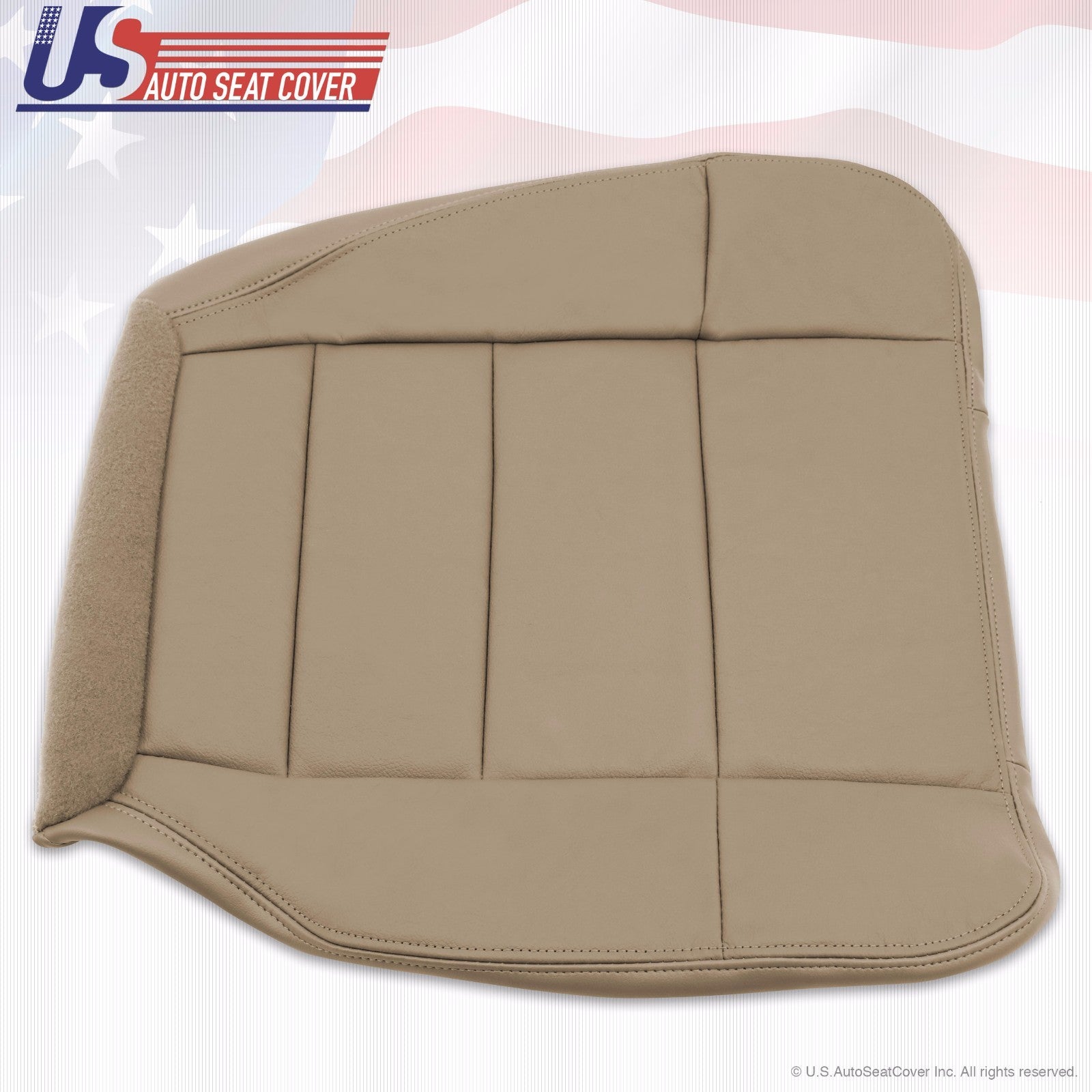 2003 Ford F-150 Lariat Super Crew Driver Bottom Leather Seat Cover-Parchment Tan