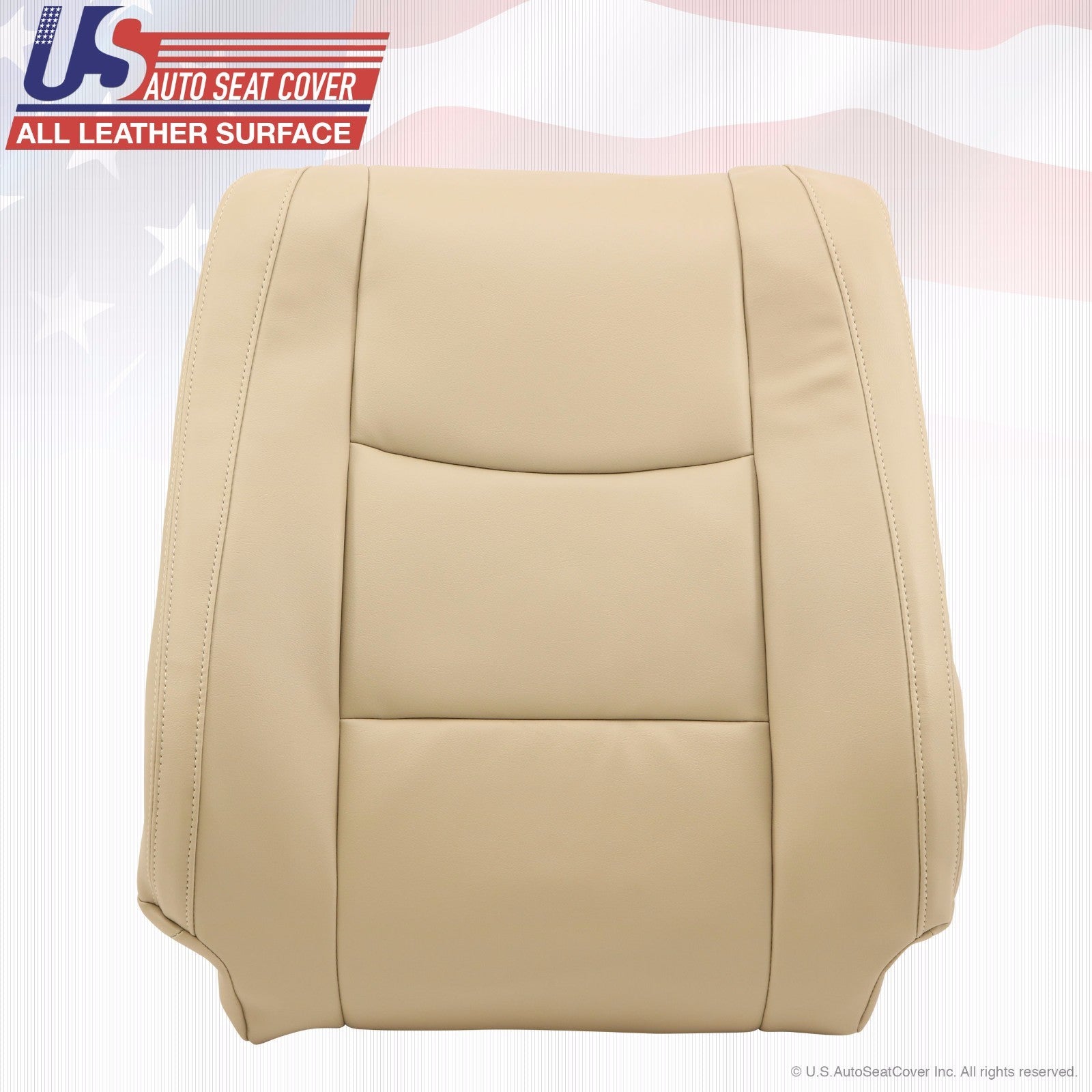 Fit 2003 - 2009 Lexus GX470 Front Passenger Bottom & Lean Back Leather Cover TAN