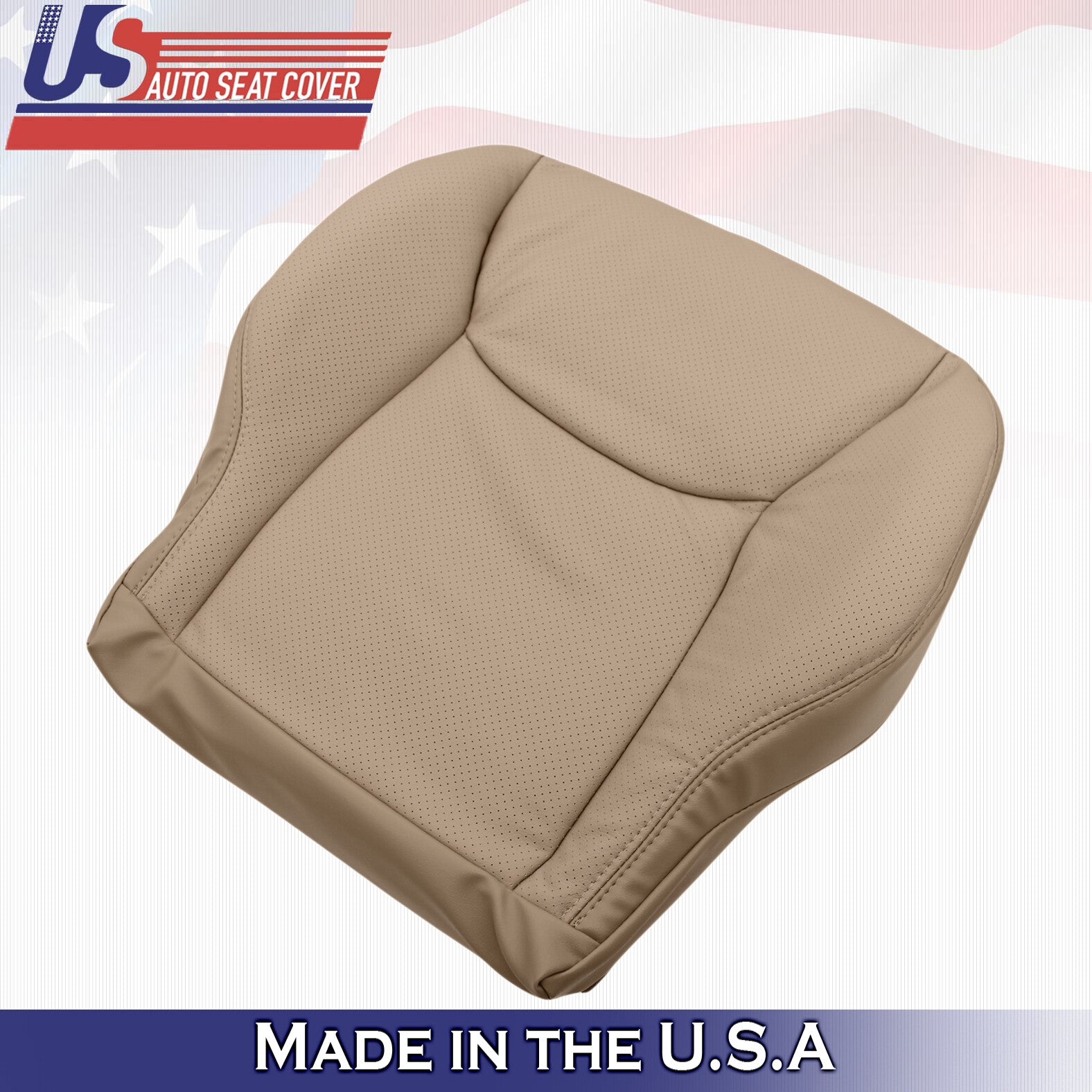 2000 to 2002 for Mercedes Benz S Class Driver Bottom Leather Seat Cover Tan