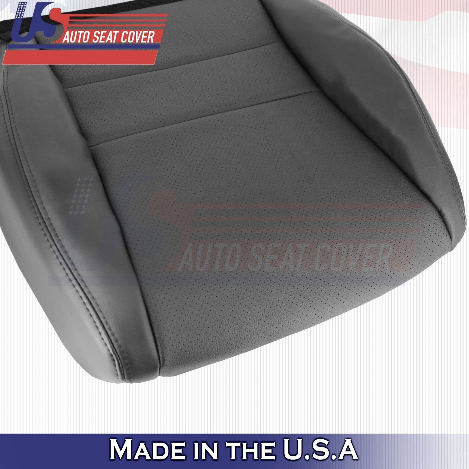 2004 to 2008 For Acura TSX 2x Top & 2x Bottom Perforated Leather Seat Covers BLK
