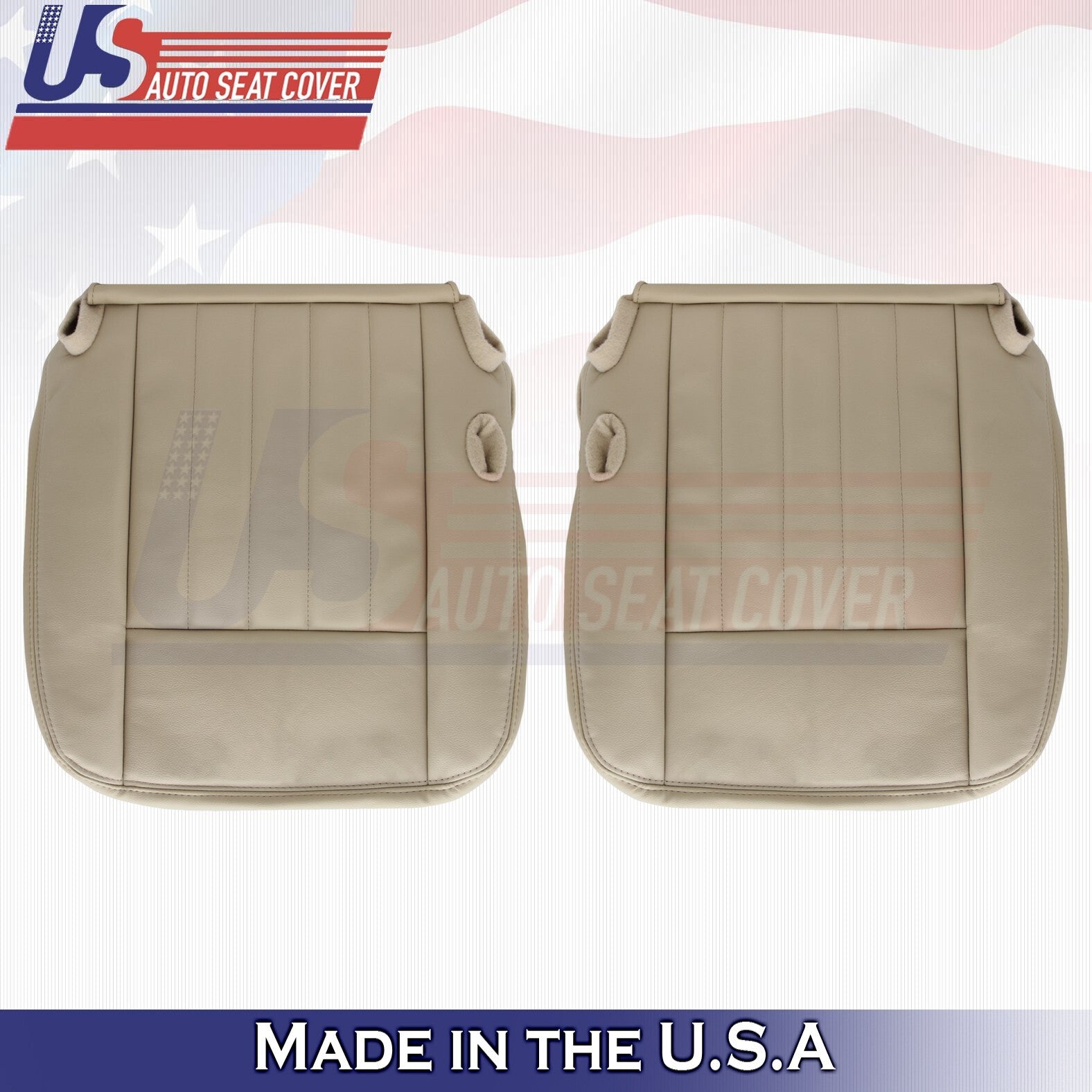 2003 2004 2005 For Lincoln Town Car Front Set Bottoms Leather Cover Med Tan