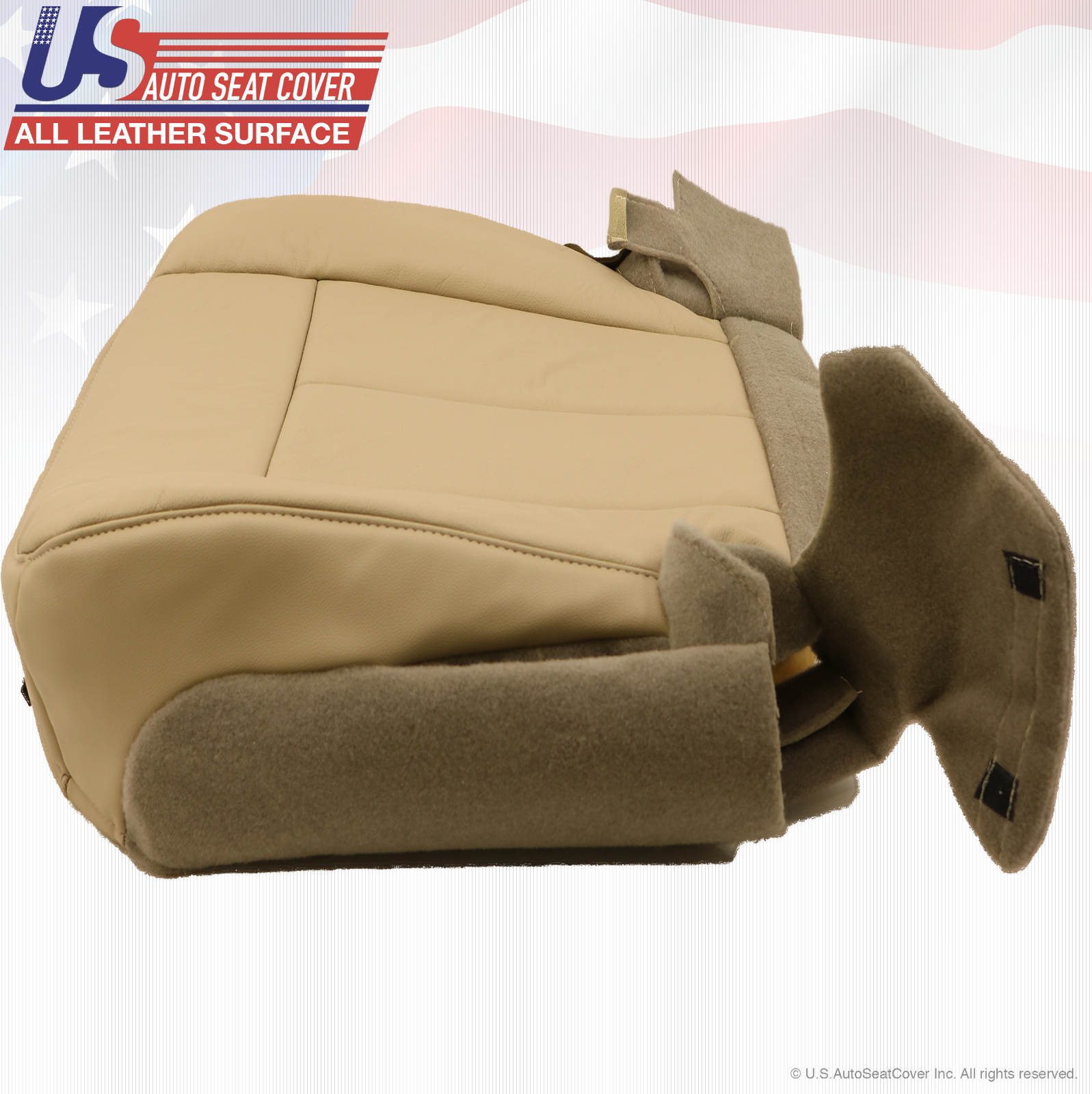 2011 2012 Ford Expedition Passenger Bottom Leather Replacement Seat Cover Tan