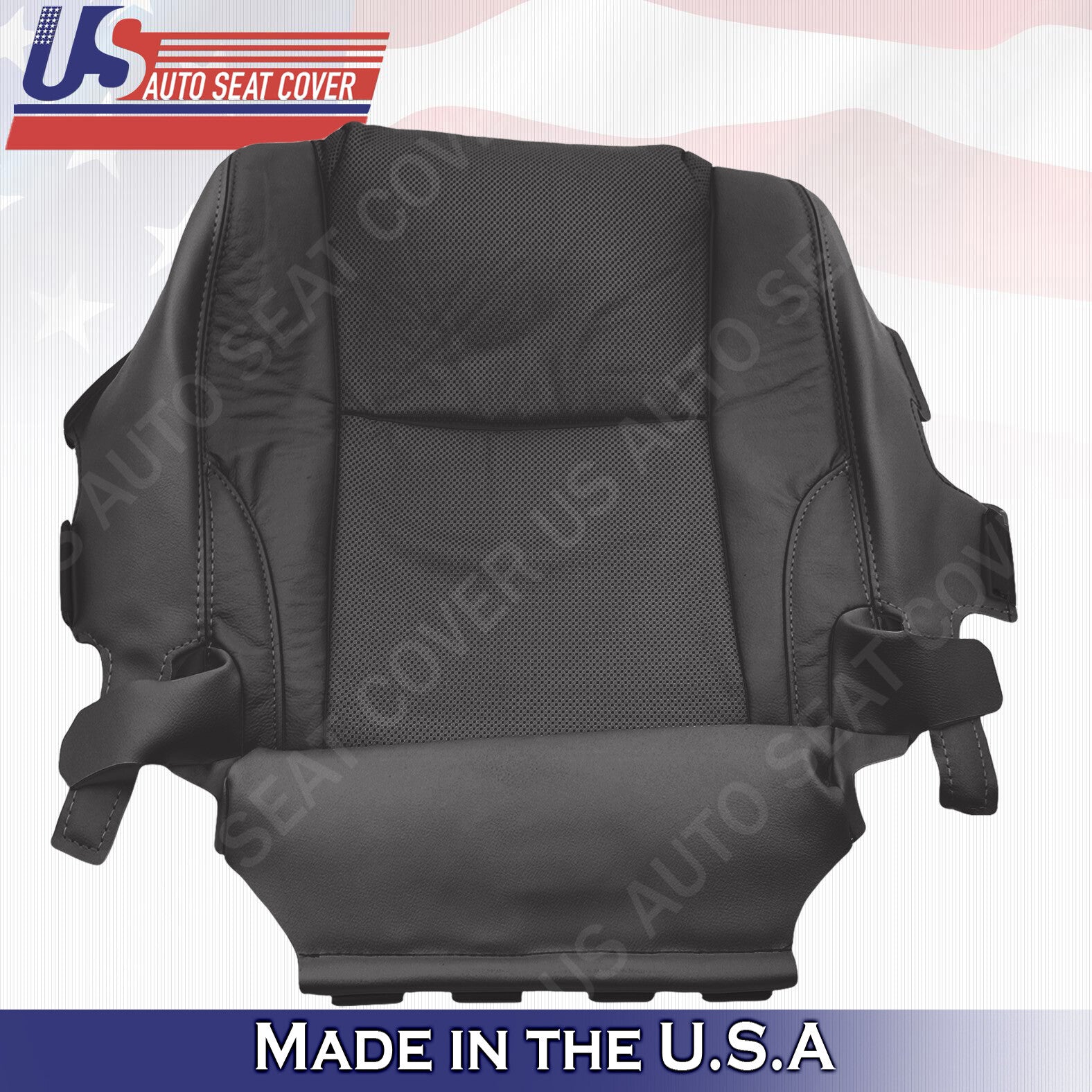 Fits 2006 2007 Lexus IS 250 350 Driver Passenger Bottom Leather Seat Cover Black