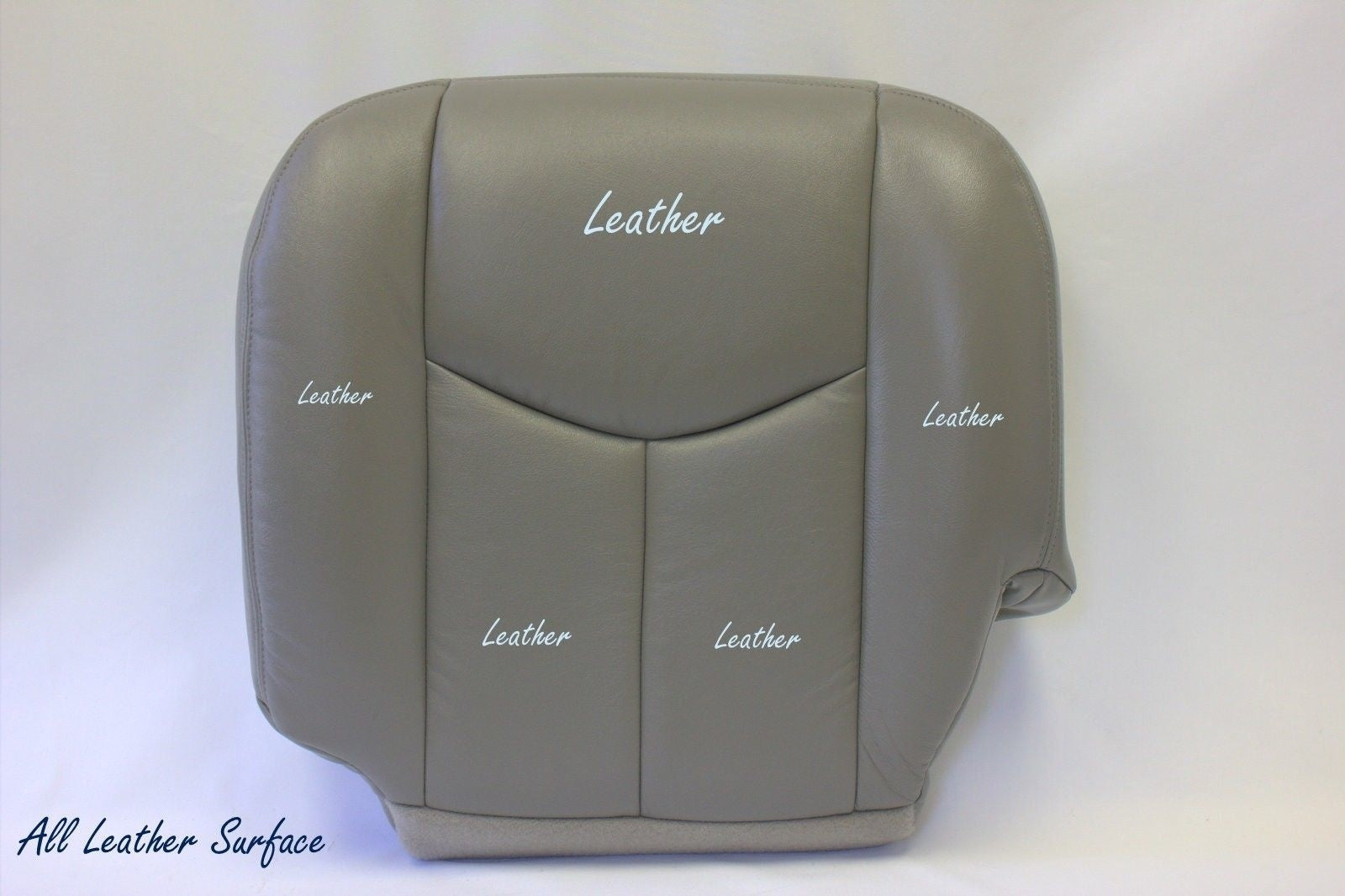2003 2004 Chevy Silverado Diver Bottom and Top LEAN BACK Leather Seat Cover Gray