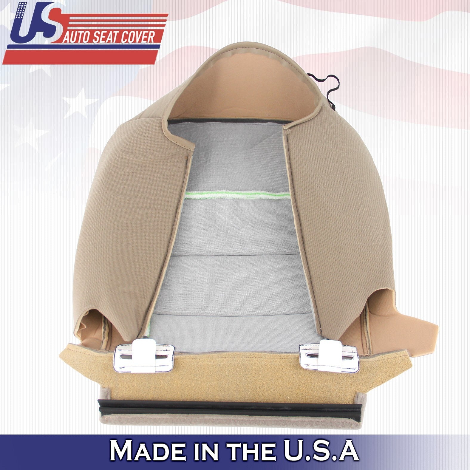 2003 2004 For Ford Expedition XLT Front 2x Top & 2x Bottom Cloth Seat Covers Tan