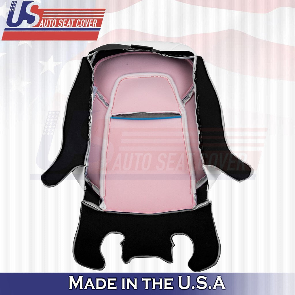 2020 to 2024 Fits Tesla Model Y PASSENGER Bottom & Top Vinyl Seat Cover White