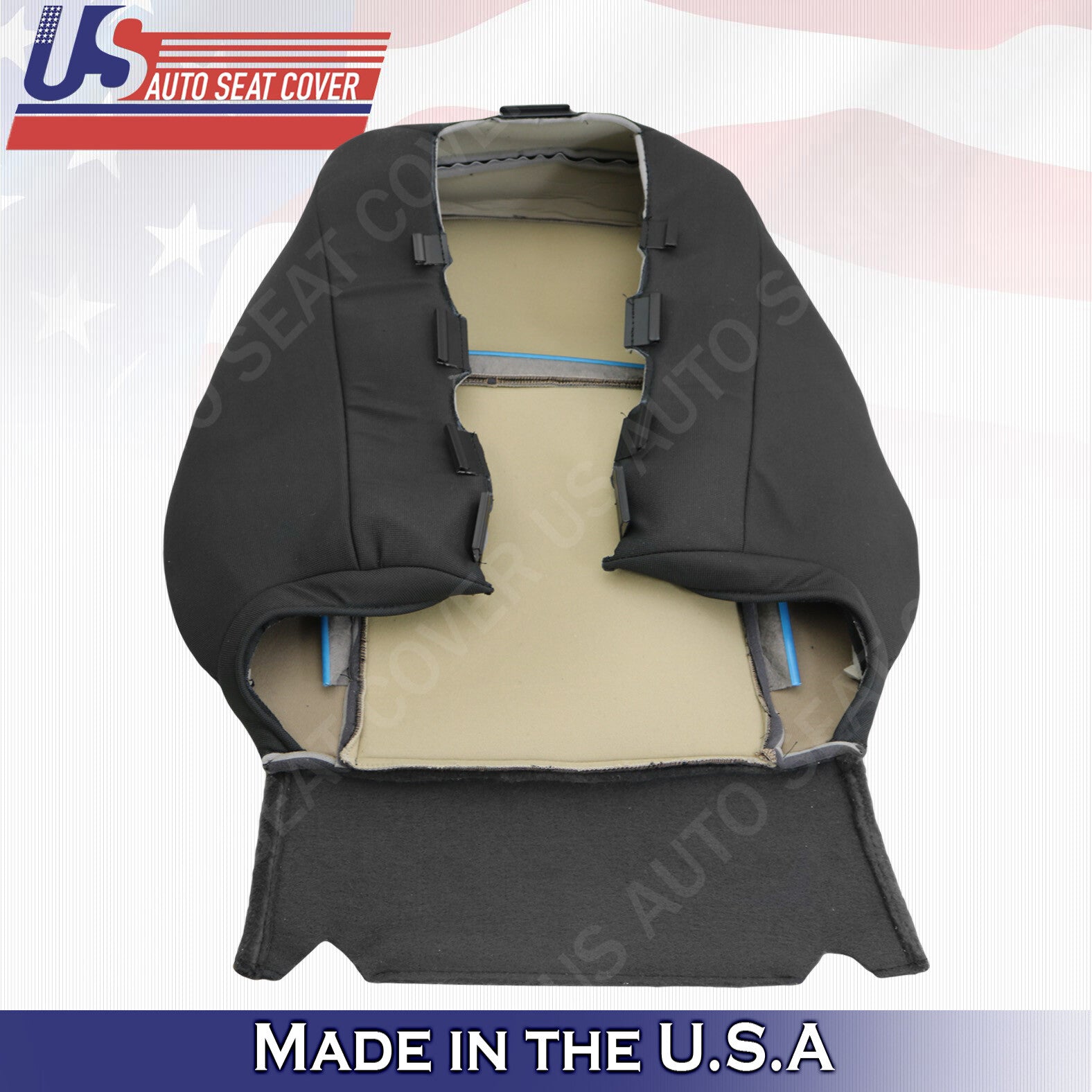 2009-2014 Chevy Silverado Front Passenger Cloth Seat Cover Ebony Black