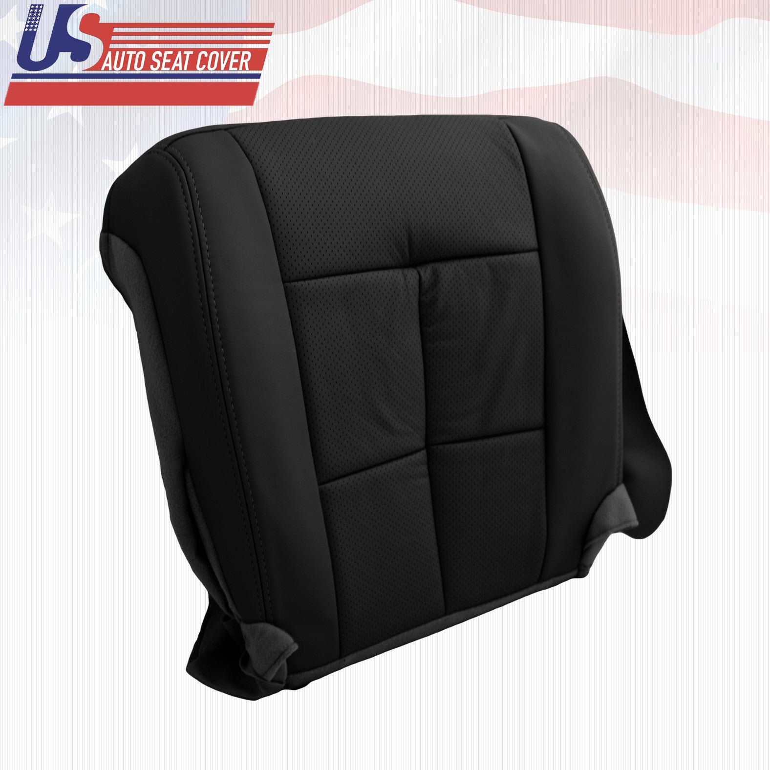 2007-2012 Lincoln Navigator Passenger Bottom Perforated Leather Seat Cover Black