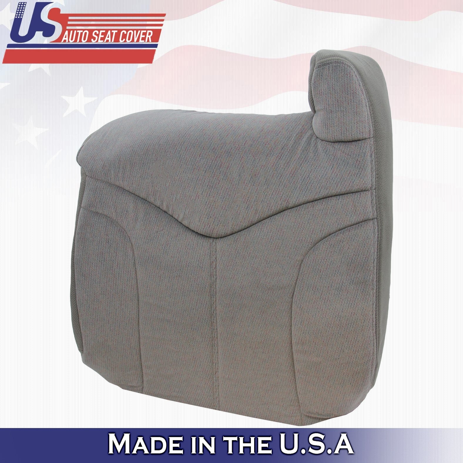 1999 2000 2001 2002 For GMC Yukon Driver Top Cloth Seat Cover Pewter Gray