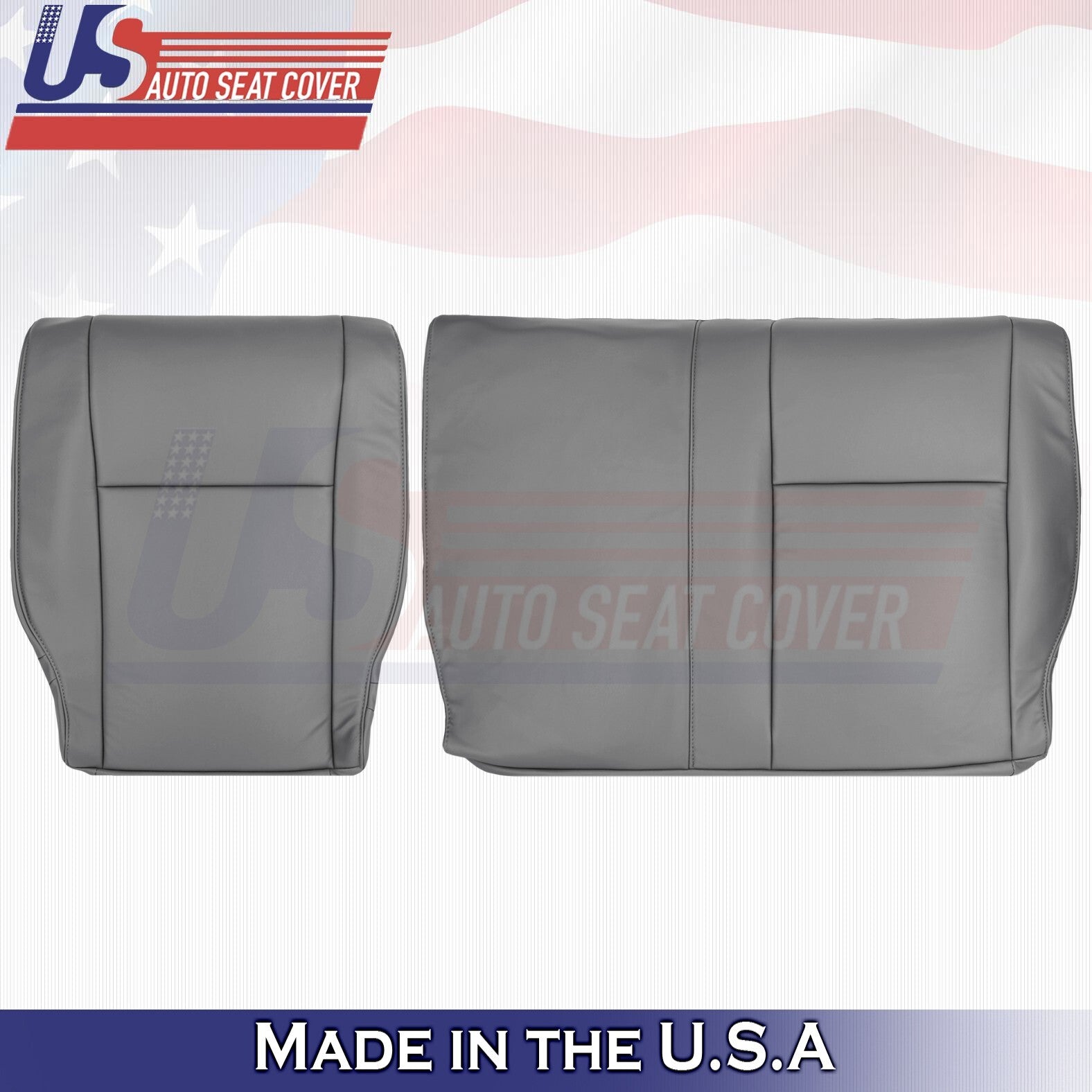 2007-2010 FOR Toyota Tundra Rear Driver &Passenger Tops Leather Cover Gray