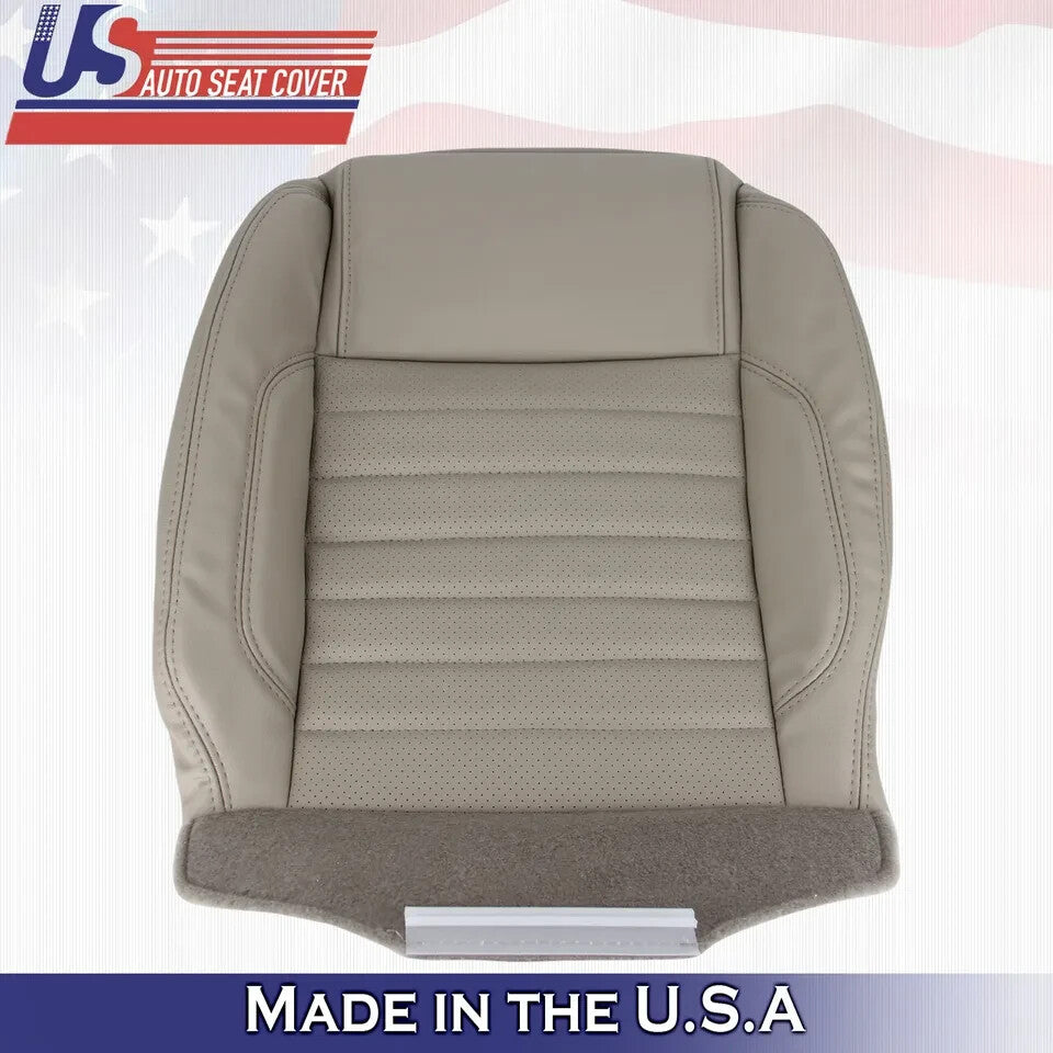 2010 to 2014 Fits Ford Mustang GT 2x Tops & 2x Bottoms Perf Leather Covers Stone