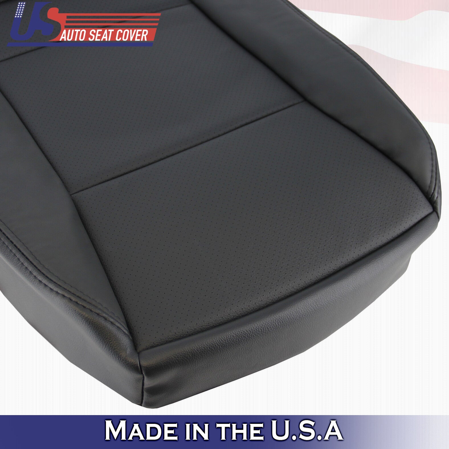 2010 For Ford Explorer Driver & Passenger Bottom Leather Seat Covers Black