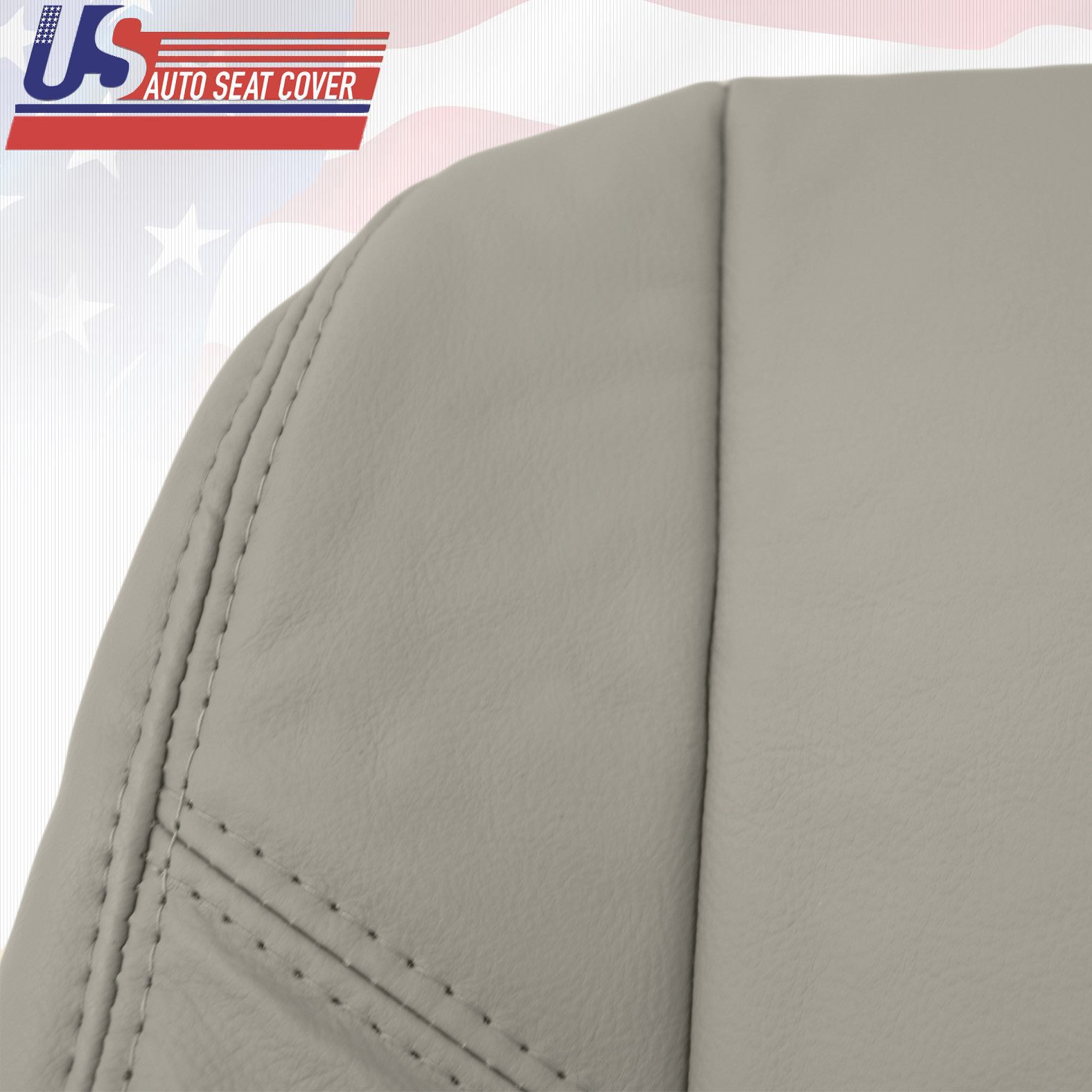 Driver Upper Leather Seat Cover Gray Fit for 2005 To 2006 TOYOTA TUNDRA SEQUOIA