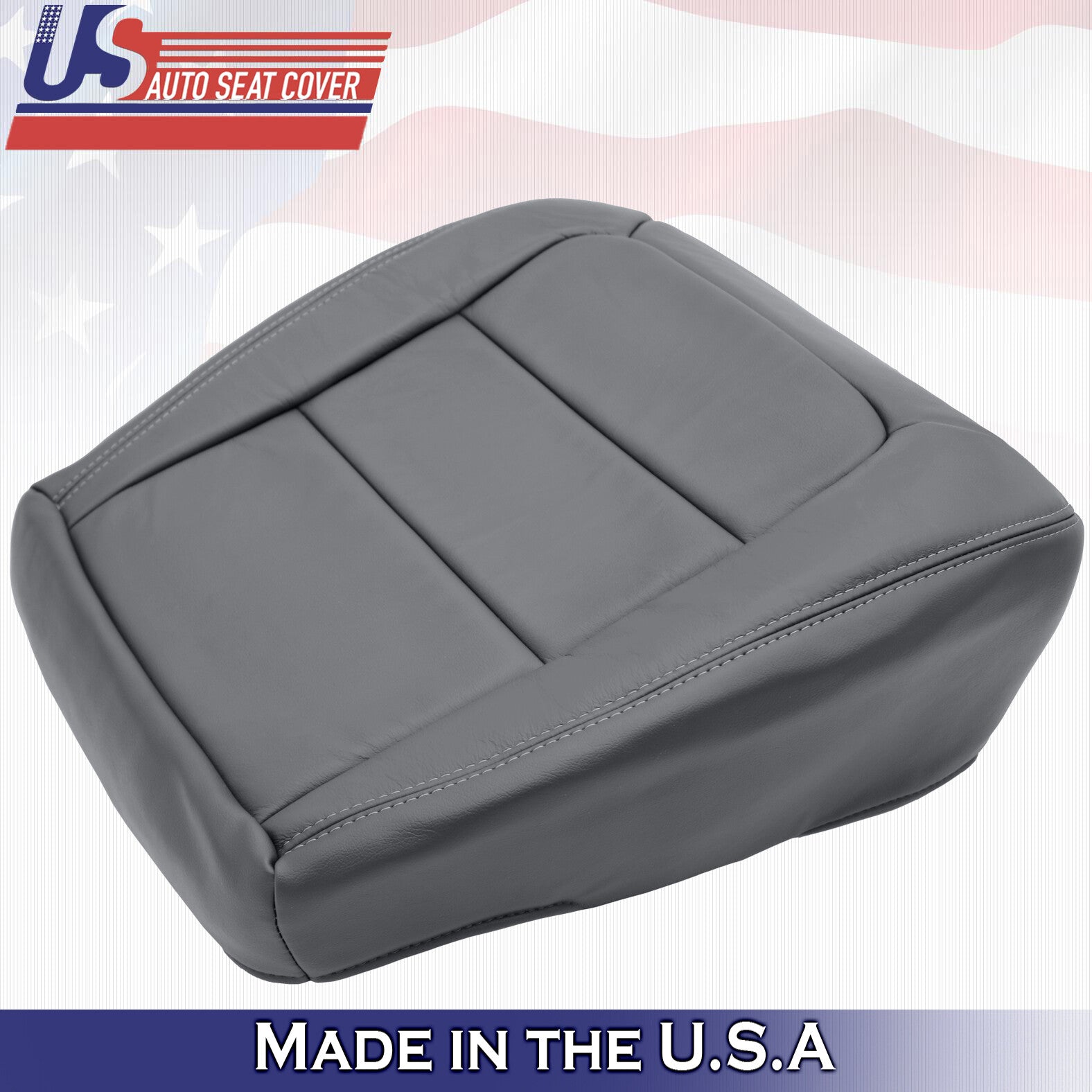 2001 2002 2003 Ford Explorer Sport Trac Passenger Bottom Leather Seat Cover Gray