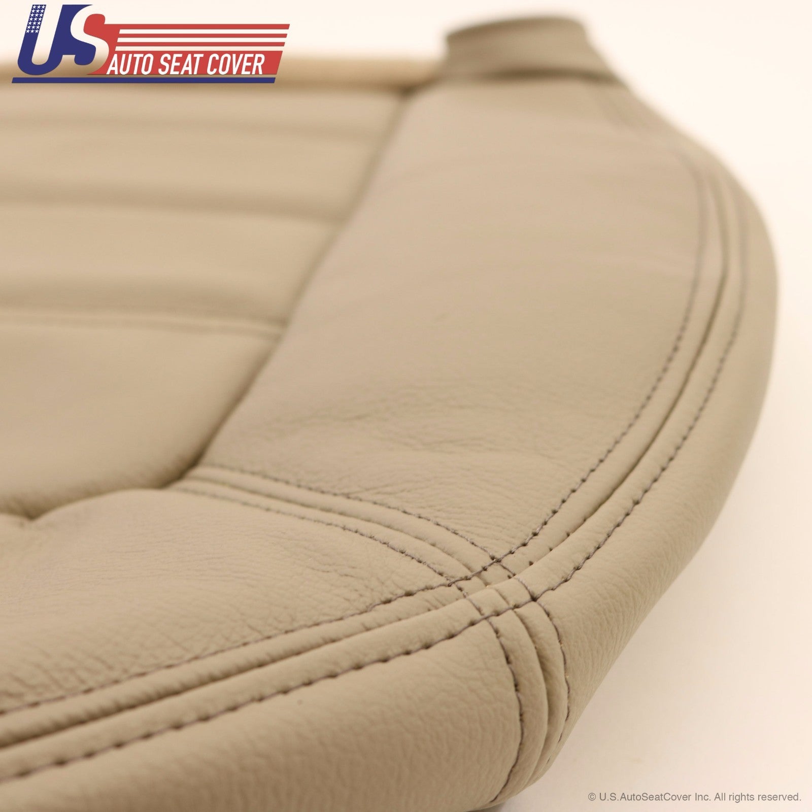 2002 to 2005 Ford Explorer Passenger Bottom Replacement Leather Seat Cover Tan