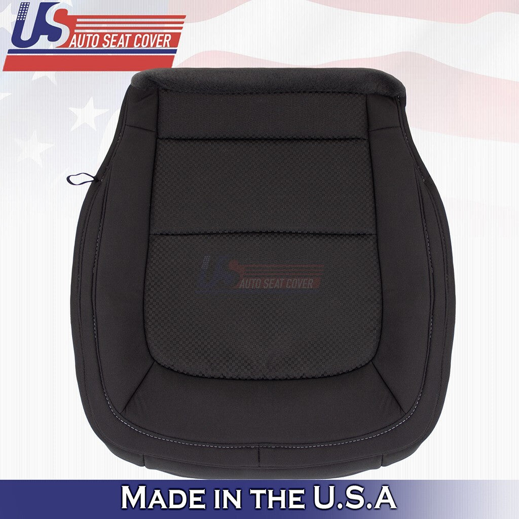 2015 to 2021 Fits Chevy Colorado Driver Bottom Cloth Seat Cover Jet Black