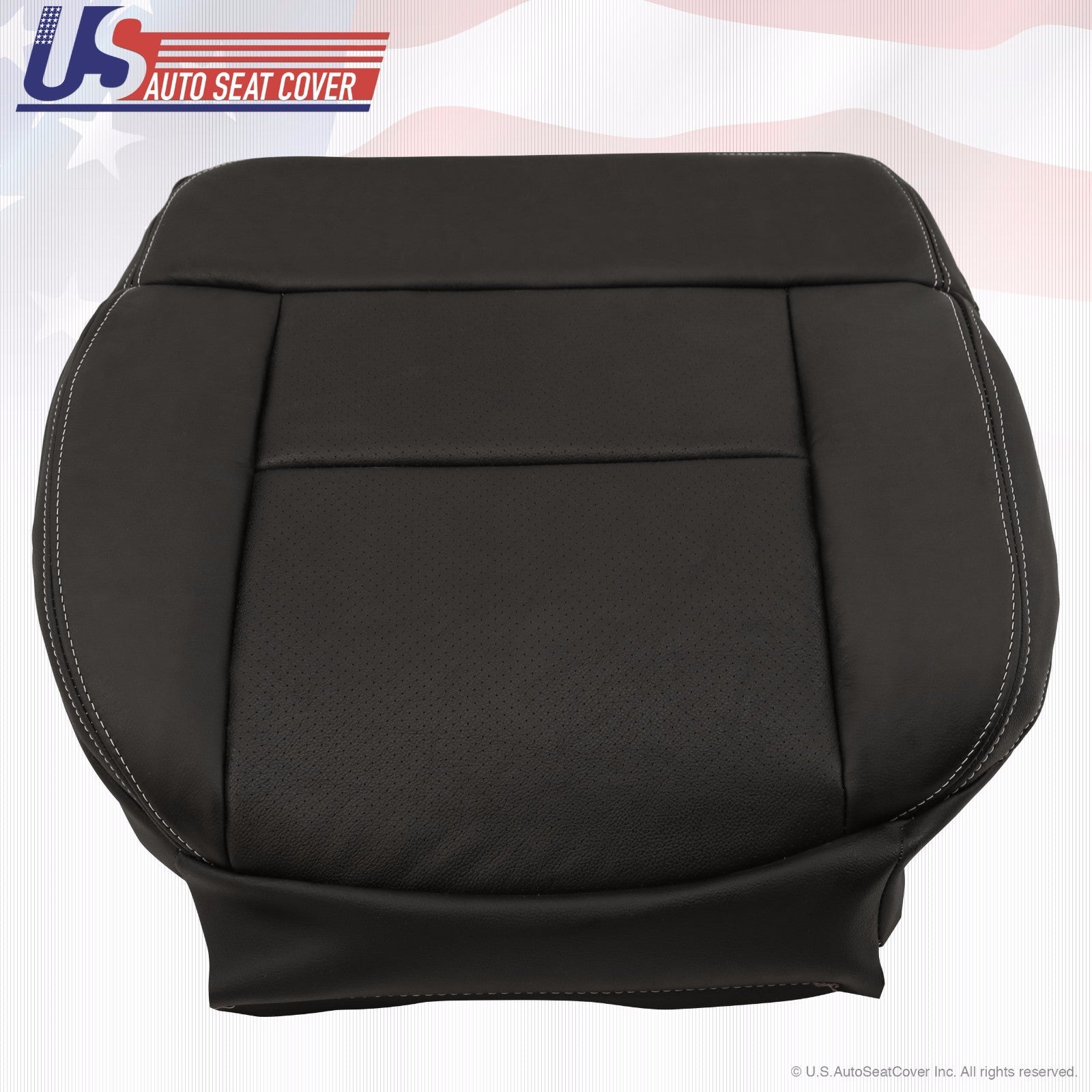 2004-2008 F-150 Lariat Driver/Passenger Bottom Perforated Leather Cover Black