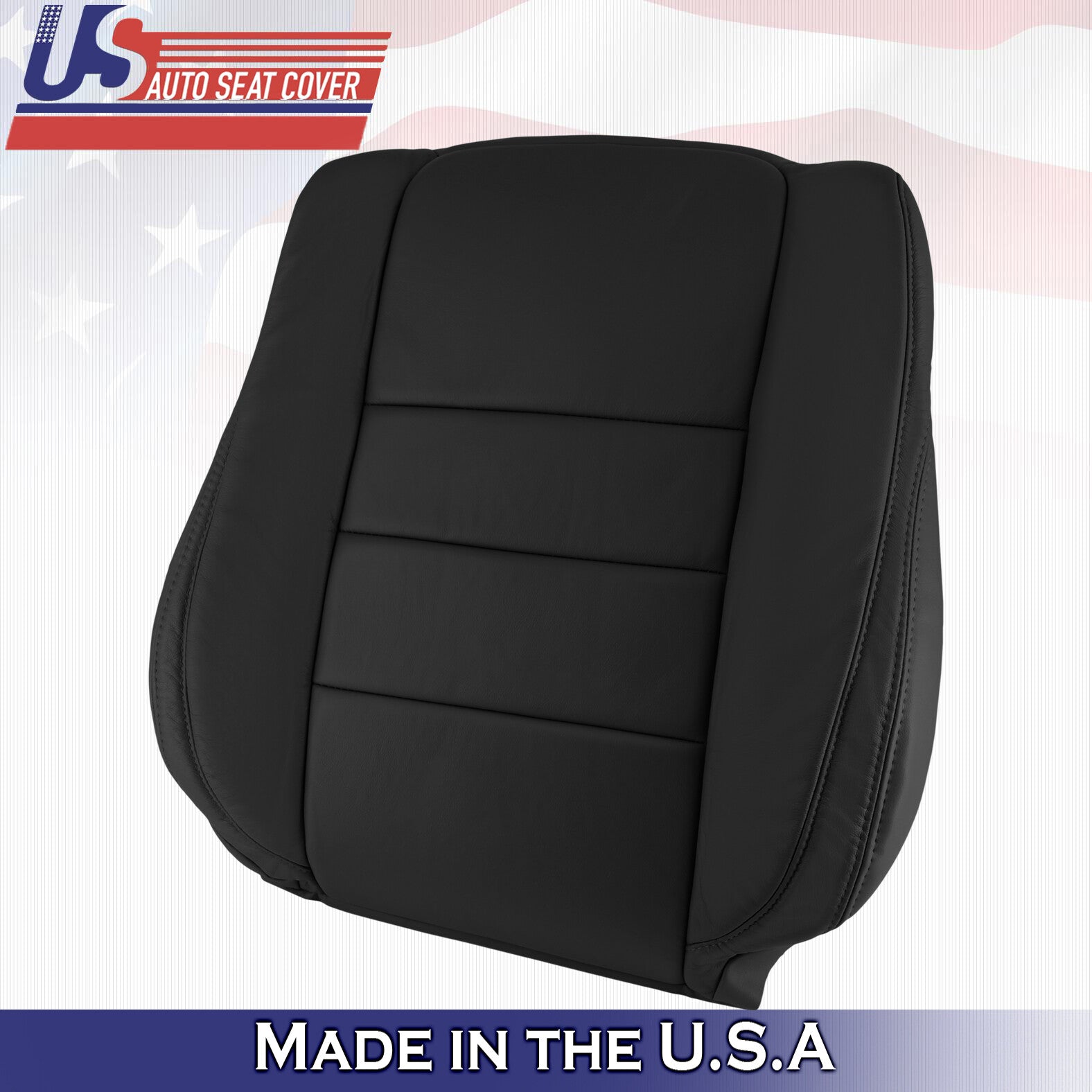 2011 2012 For Honda Accord Sedan Passenger Side Top Leather Seat Cover BLK