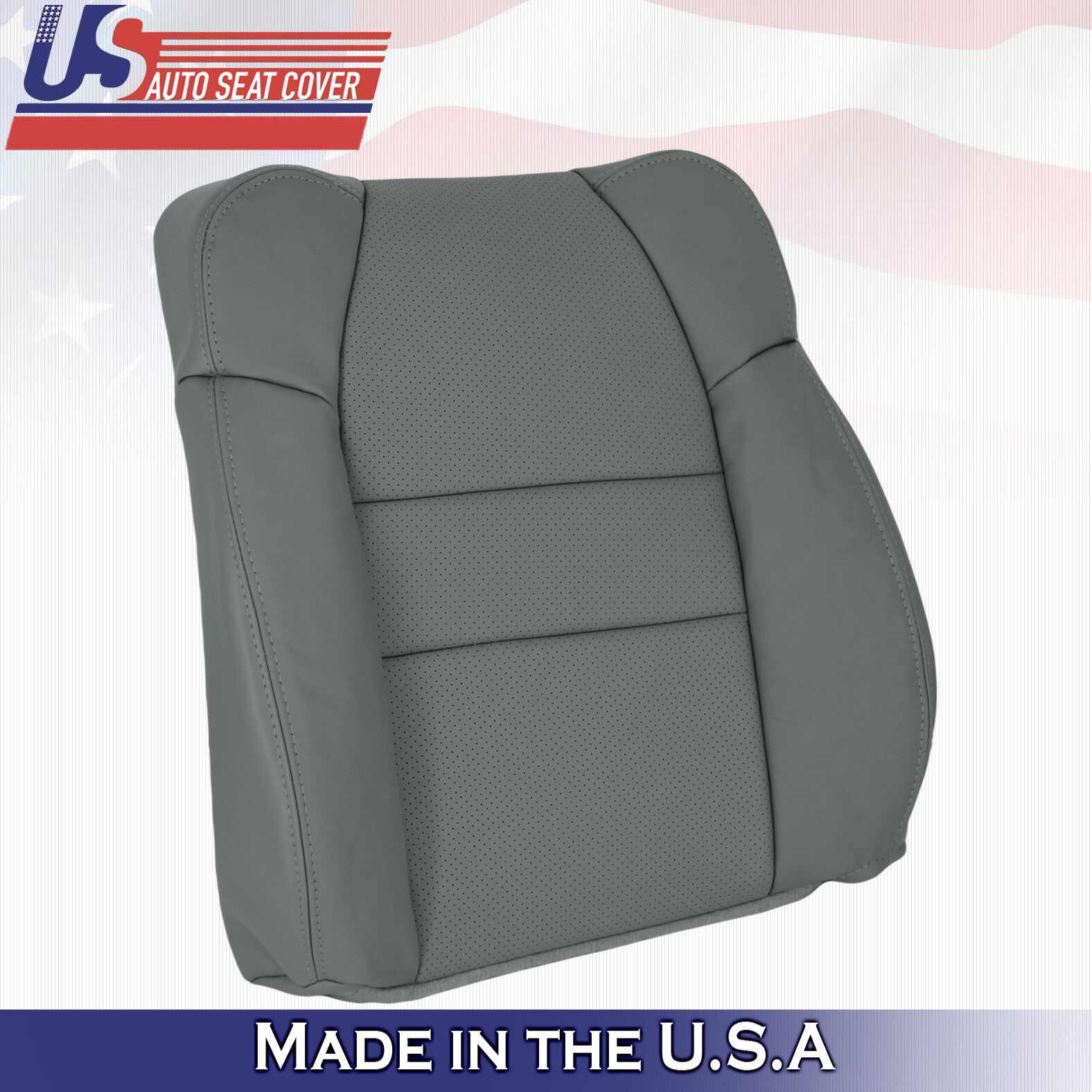 2001 2002 2003 For Acura MDX Driver Side Top perforated Leather Seat Cover Gray