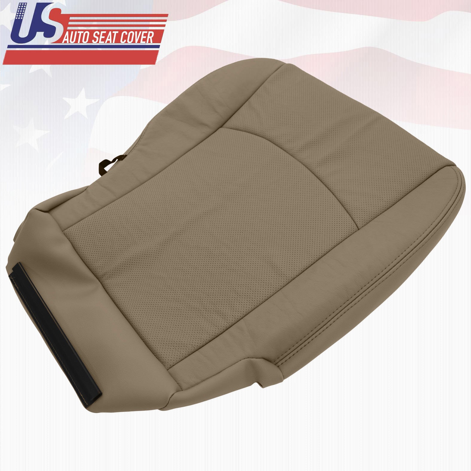 2009-2012 FOR DODGE RAM LARAMIE PASSENGER BOTTOM LEATHER PERF SEAT COVER TAN