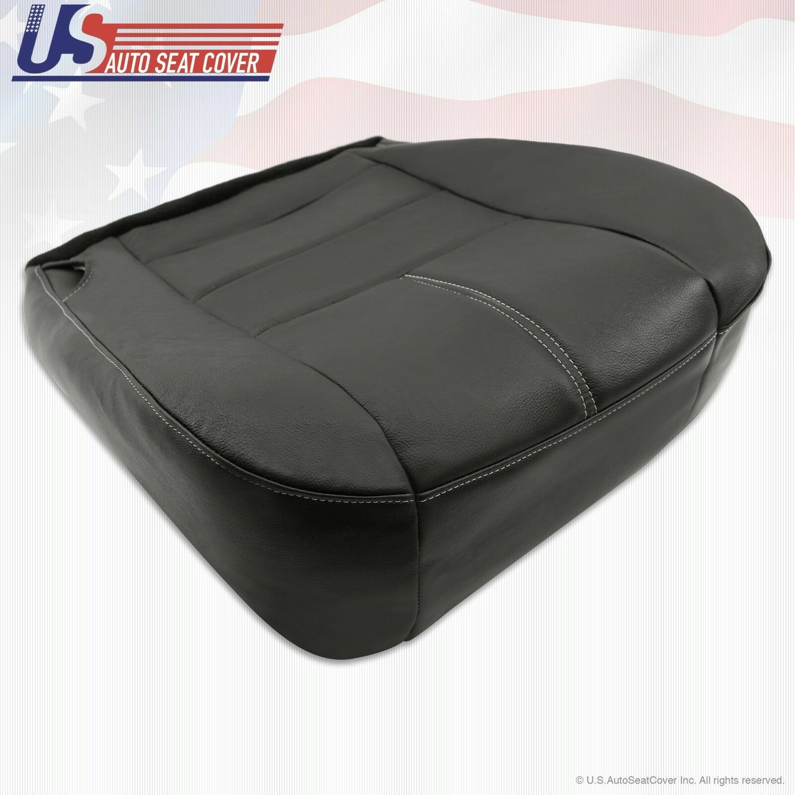 2008 to 2010 Ford F350 Driver Side Bottom Replacement Seat Cover Color Black