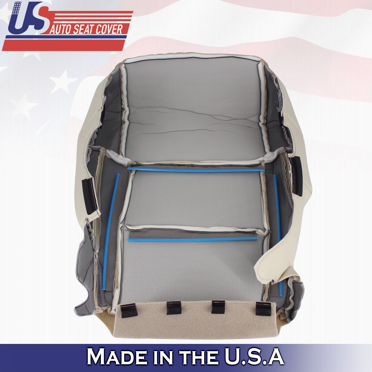For 2014 to 2018 Toyota Tundra Front Driver-Passenger Bottoms Leather Cover Gray
