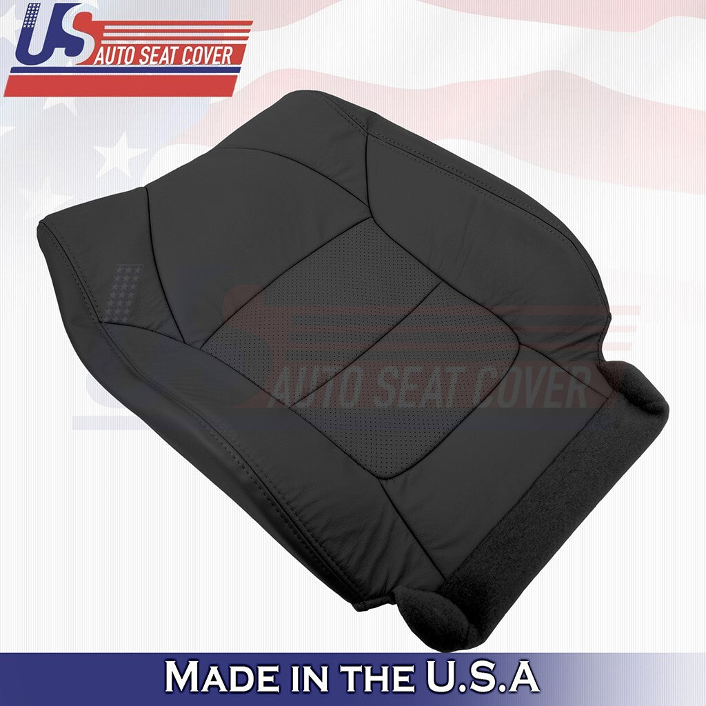 2002 2003 For Acura TL Type-S Driver & Passenger Bottom Top Leather Cover Black