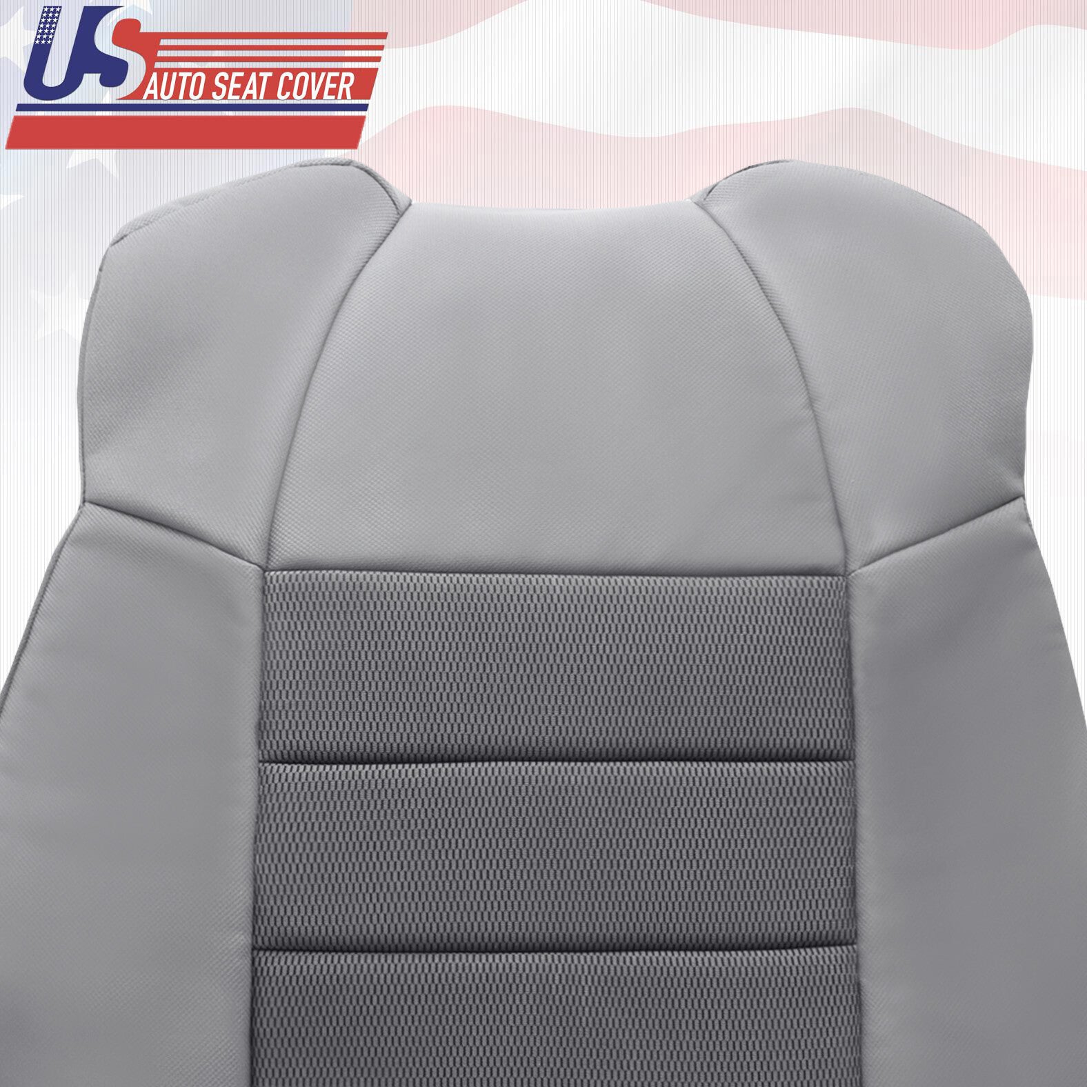 Fits 2003-2007 Ford F-250 XLT Super-cab Driver Top Seat Cover Cloth Gray 2-tone