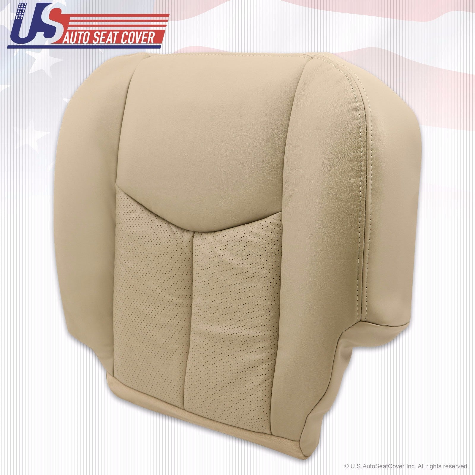 2003-2006 Cadllac Escalade Driver Bottom Leather Seat Cover and Foam Cushion Tan