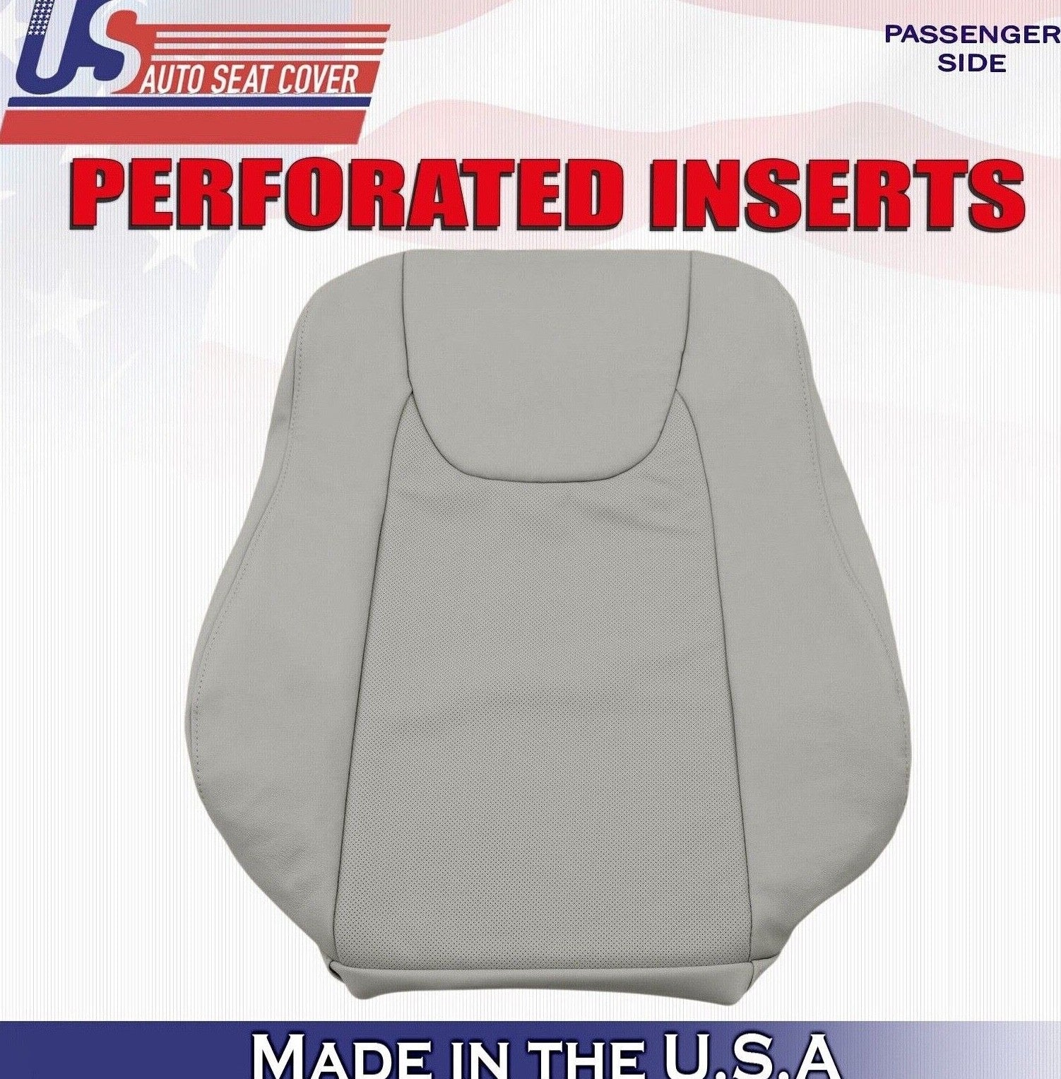 2013 For Lexus RX350 RX450H Passenger Top Perforated Leather Seat Cover Gray