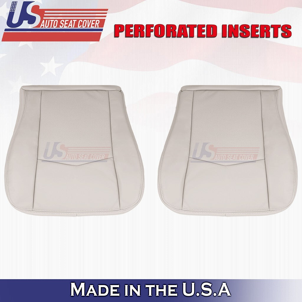2004 to 2009 For Cadillac SRX Driver & Passenger Bottoms Leather Cover Shale Tan