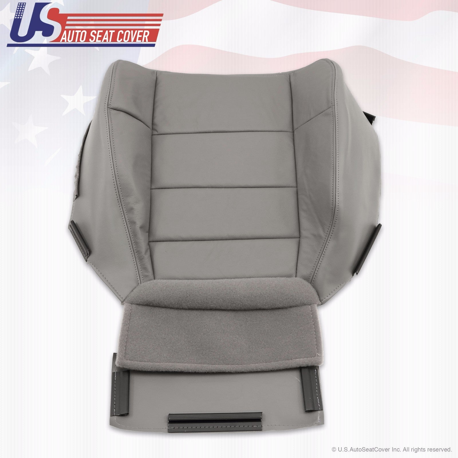 2001 to 2003 Fits Ford F-150 Lariat Driver& Passenger Bottom Leather Covers Gray