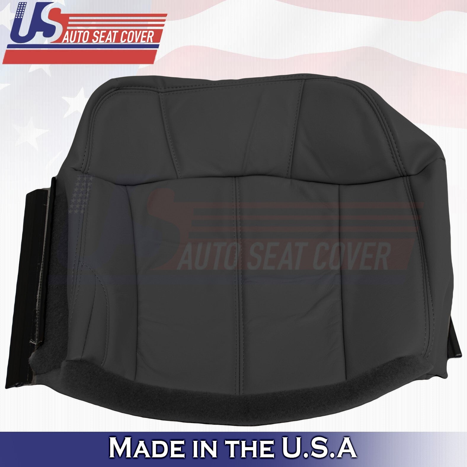 1999 to 2002 Fits Chevy Silverado 2nd Row Passenger Bottom Leather Cover Black
