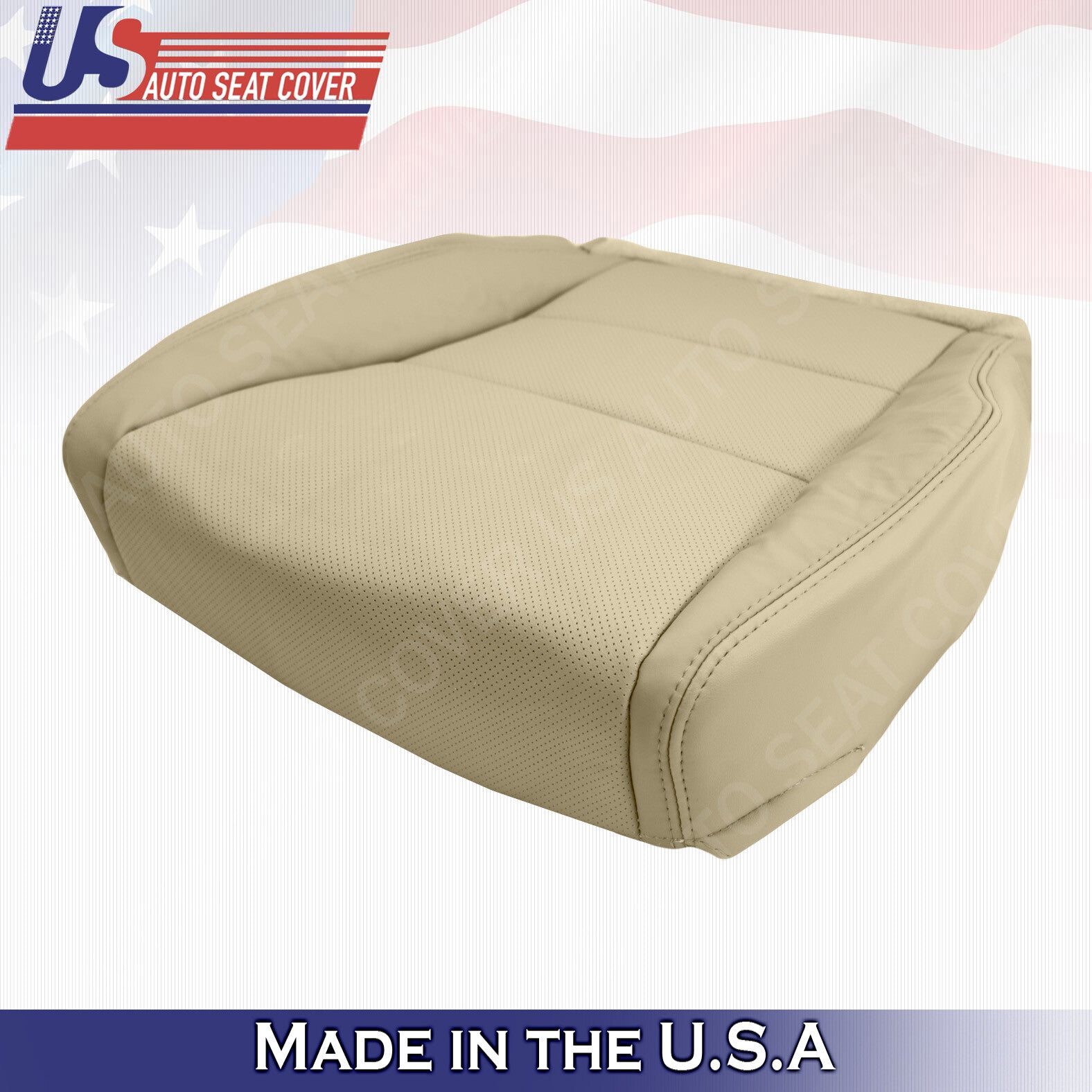 Fits 2007 - 2012 Acura RDX Passenger Bottom Perforated Leather Seat Cover in TAN