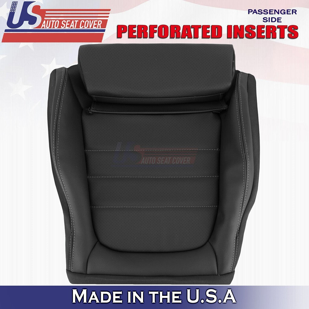 2015 to 2021 For Mercedes Benz C250 Passenger Bottom Vinyl Seat Cover Black