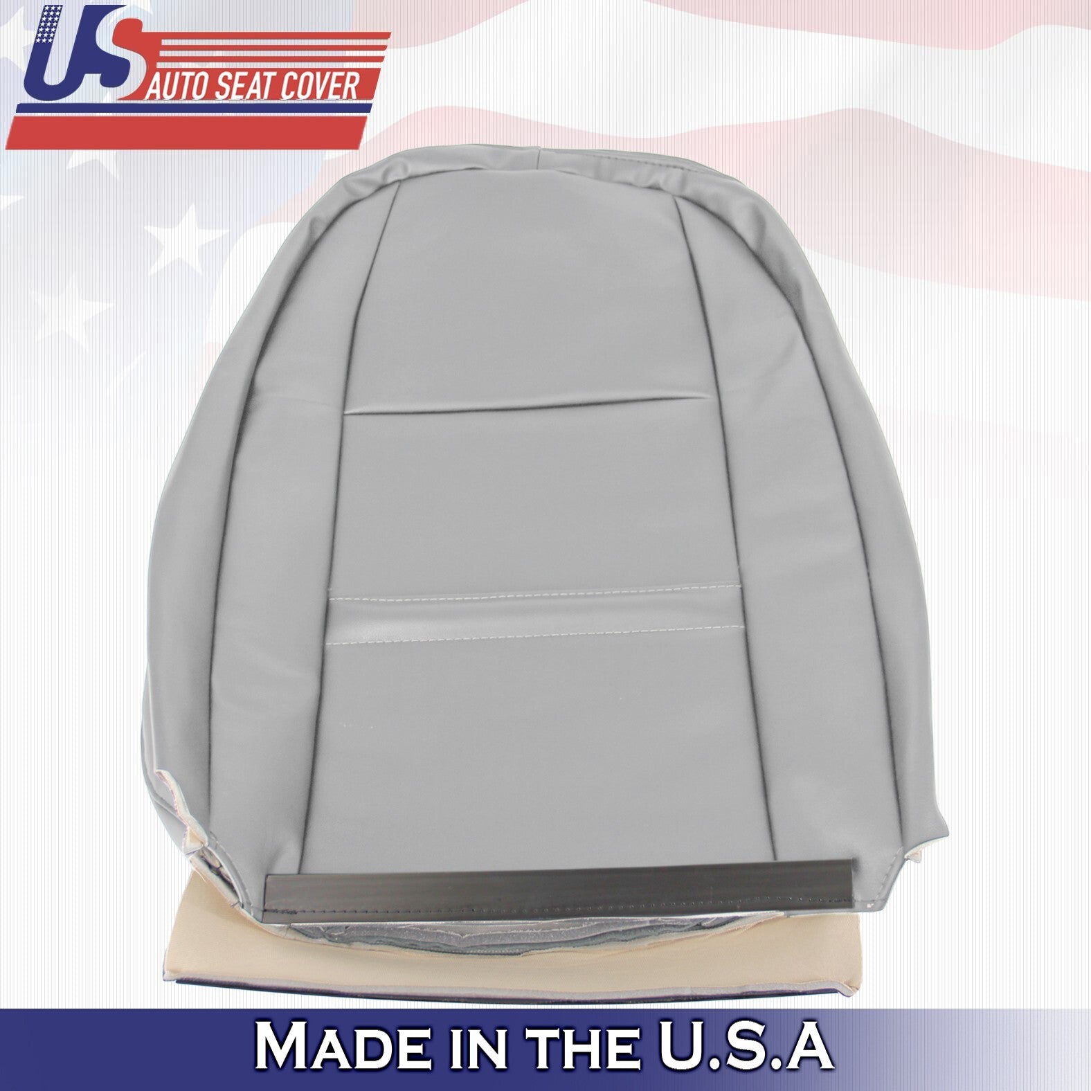 2012 to 2020 Fits Volkswagen Passat Driver & Passenger Tops Leather Cover Gray