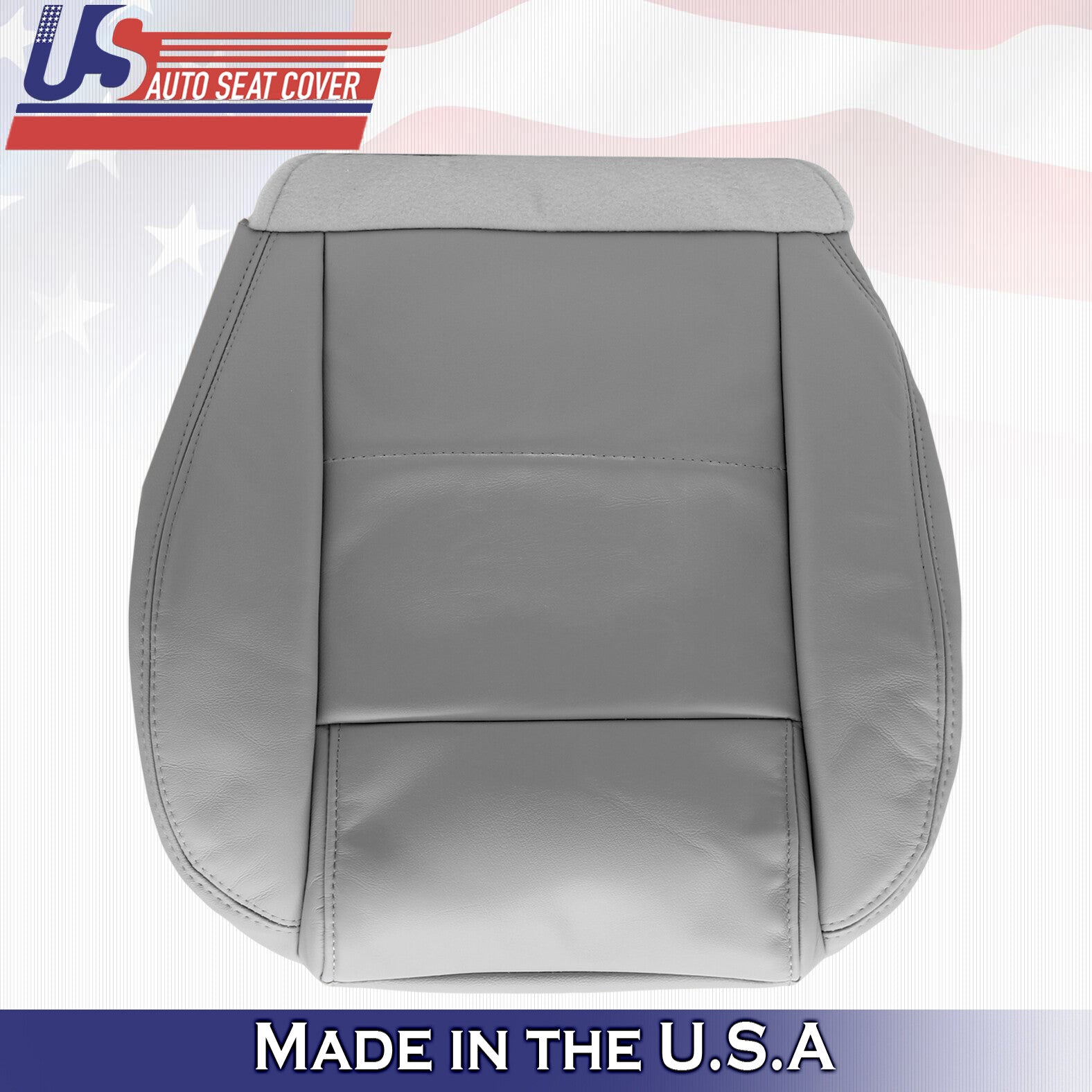 2005 to 2009 For Ford Mustang V6 Driver & Passenger Bottom Leather Covers Gray