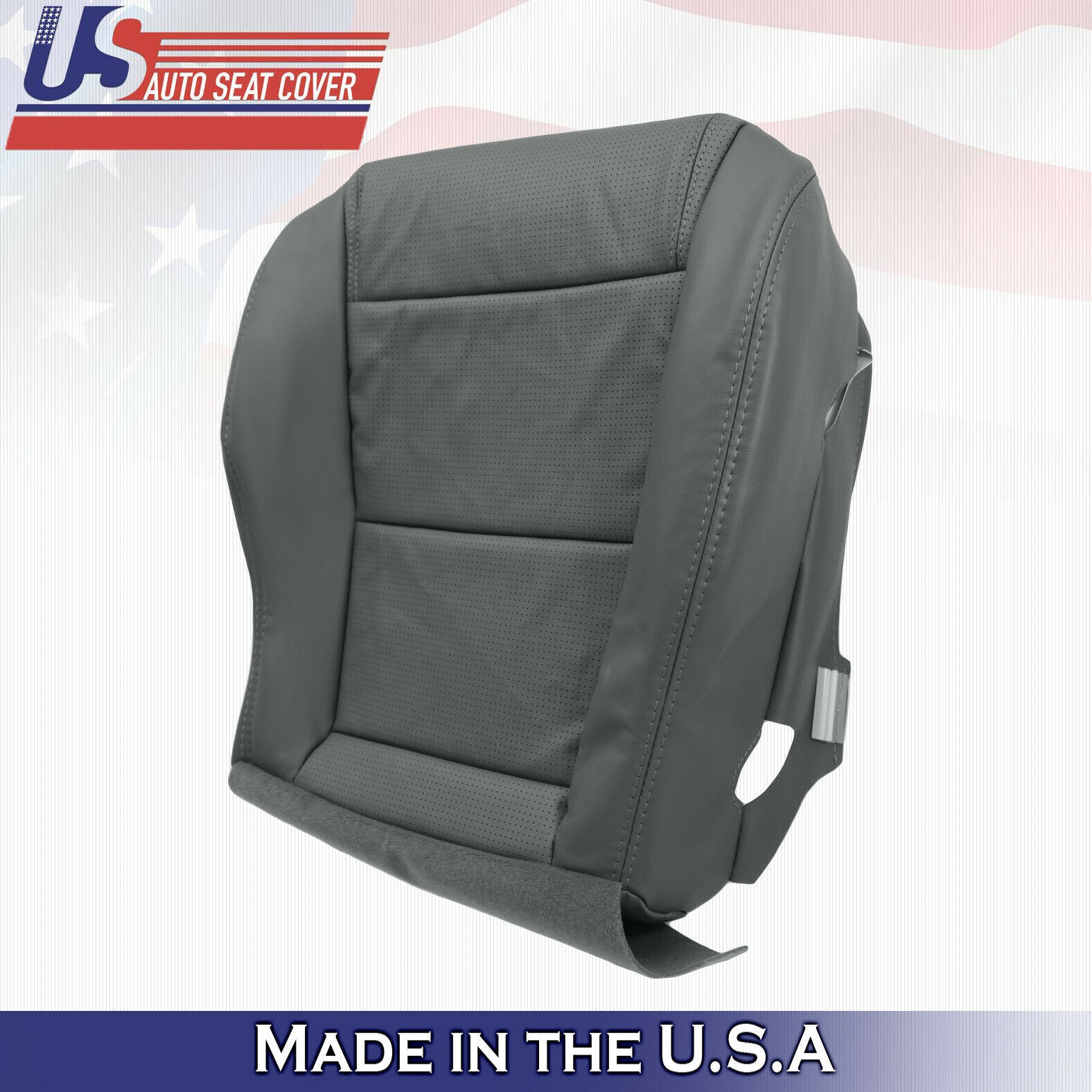 2005 For Acura MDX Passenger Side Top Bottom Synthetic Leather Seat Covers Gray