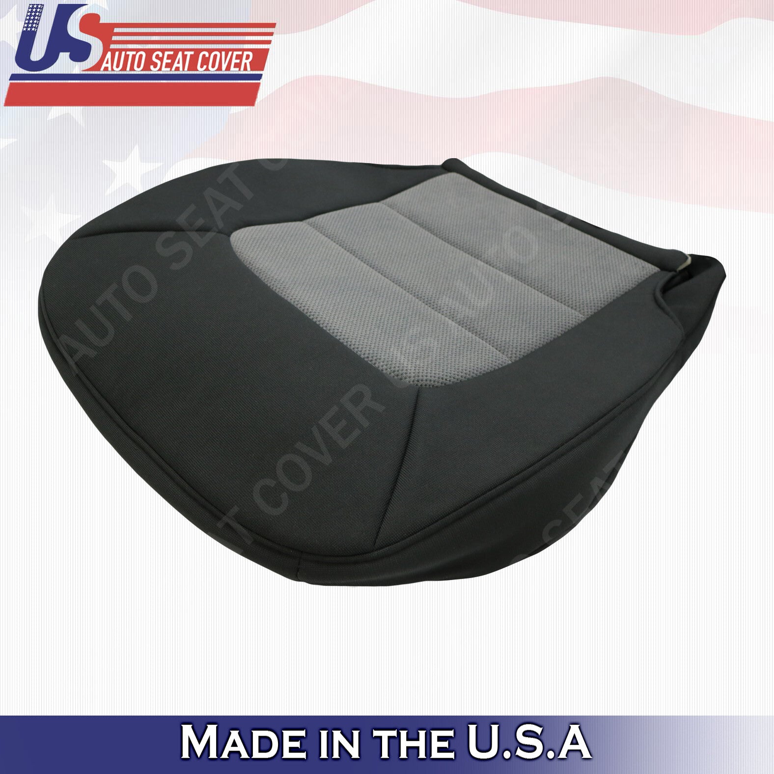 2003 to 2006 Ford Expedition XLT Front Bottoms Cloth Seat Cover 2-tone Dark Gray