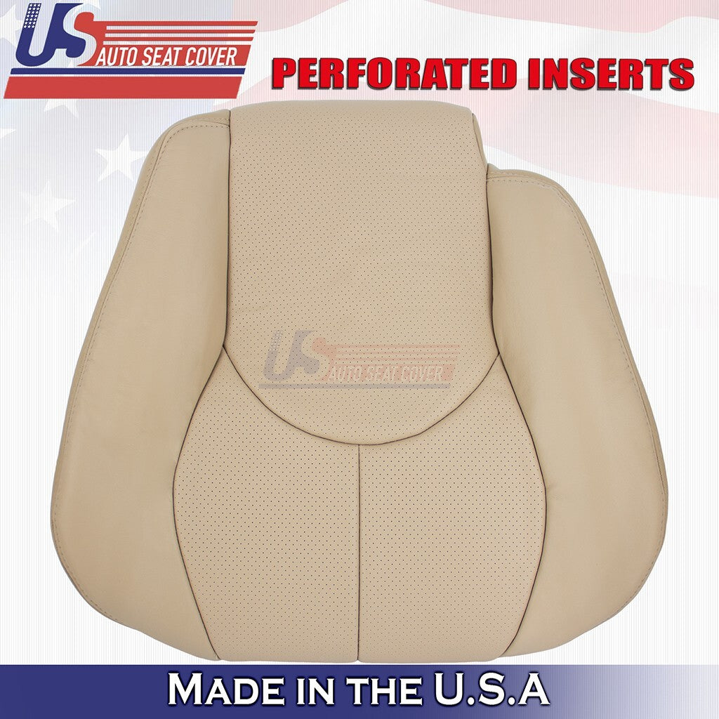 1996 to 2002 For Mercedes Benz SL500 Driver Bottom & Top Perf Leather Cover Tan