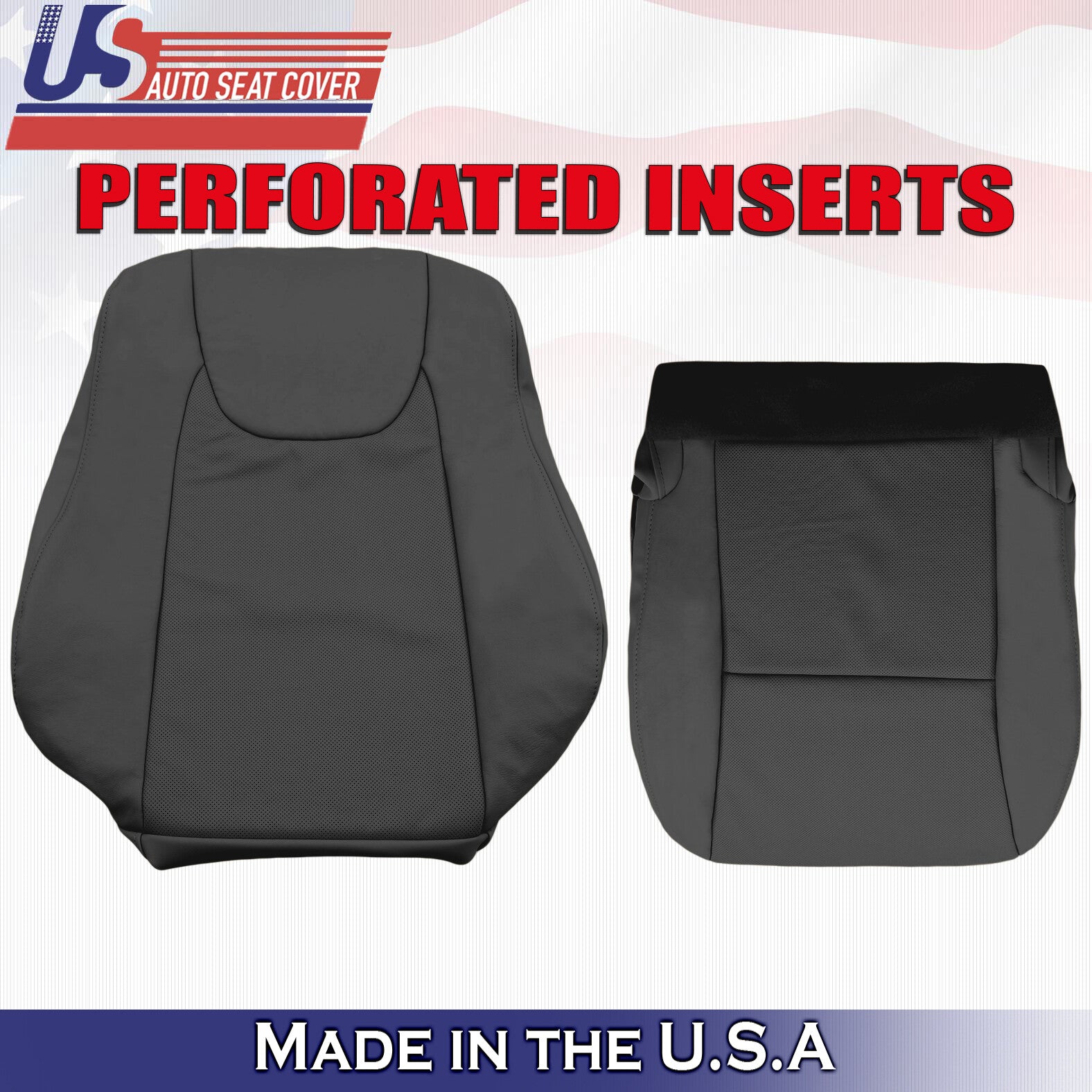 2010 to 2015 For Lexus RX350 RX450H Driver Top& Bottom Leather Seat Covers Black