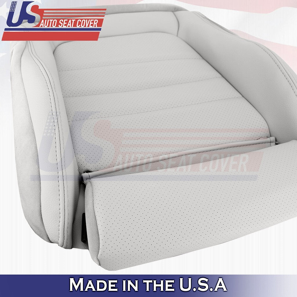 2015 to 2023 For Mercedes Benz C300 Coupe Driver Bottom Vinyl Seat Cover Gray