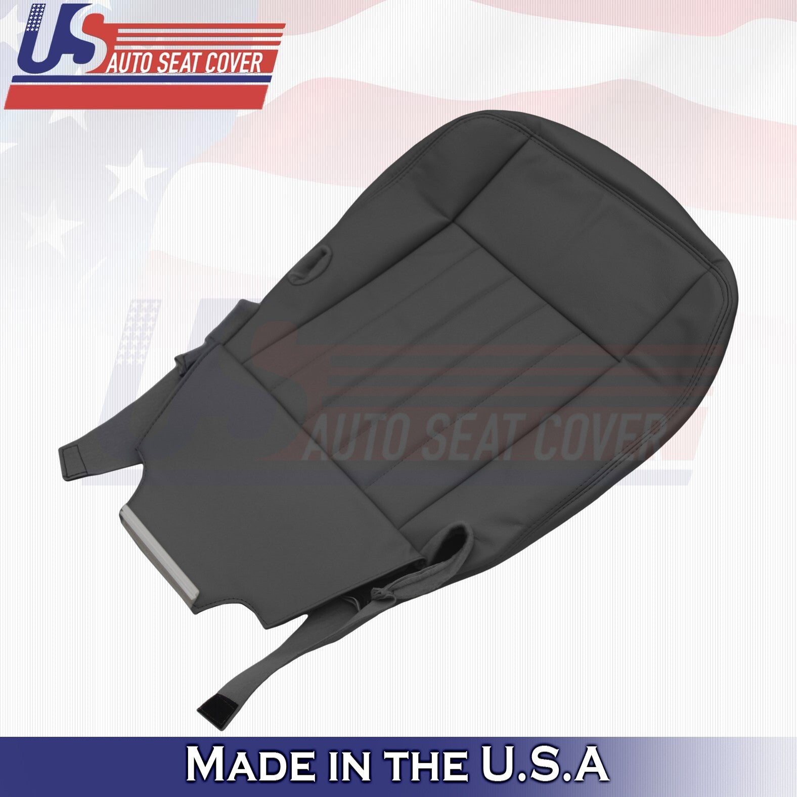 2003 to 2005 Fits Lincoln Town Car Front Set Bottoms &Tops Leather Cover Black