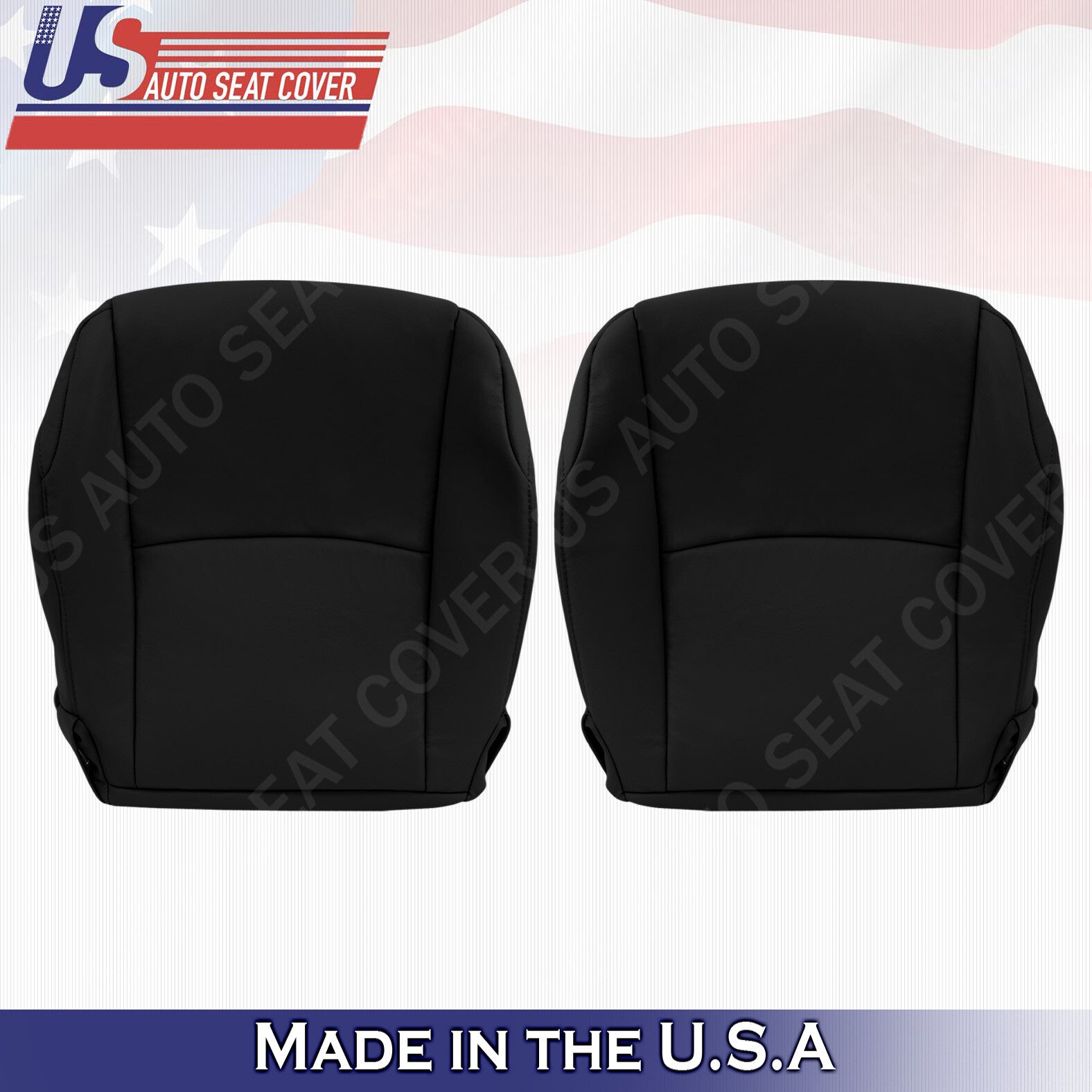 Driver & Passenger Bottoms Leather Covers Black Fits Toyota 4Runner 2010 to 2014
