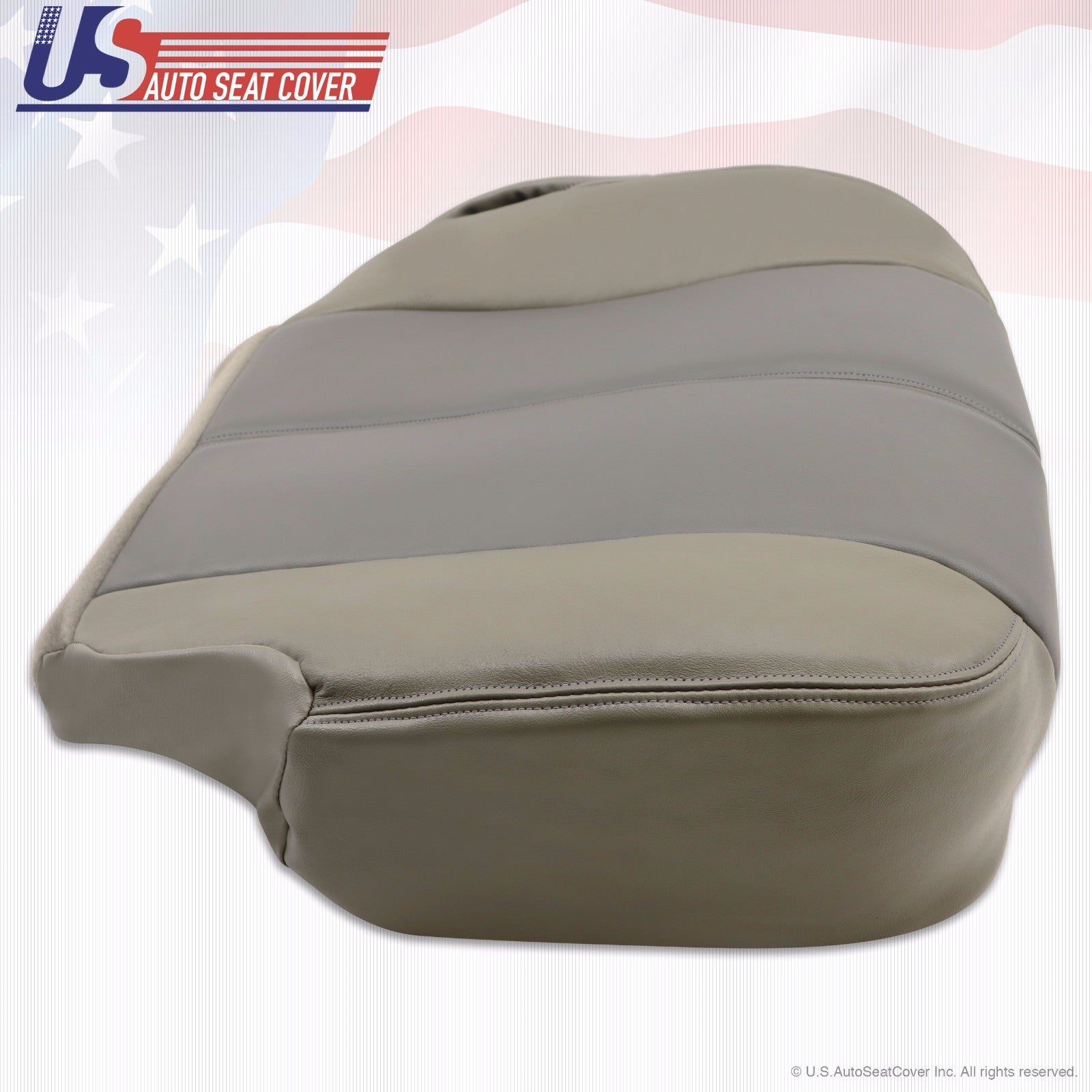 2001 2002 For GMC Yukon Denali Driver &Passenger Bottom Leather Cover 2Tone GRAY