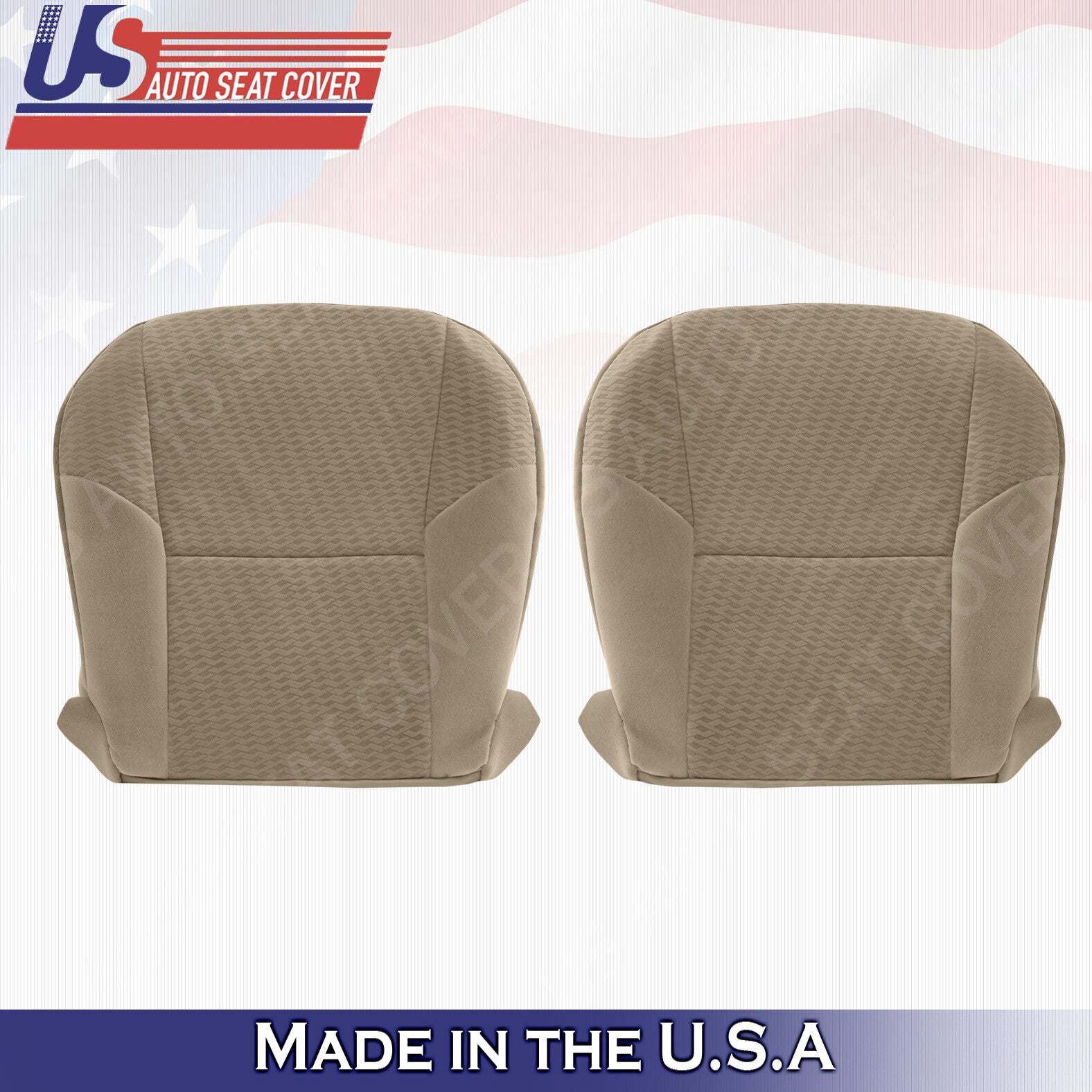 Fits 2009 2010 2011 Toyota Tacoma Driver -Passenger Bottom Cloth Seat Cover Tan