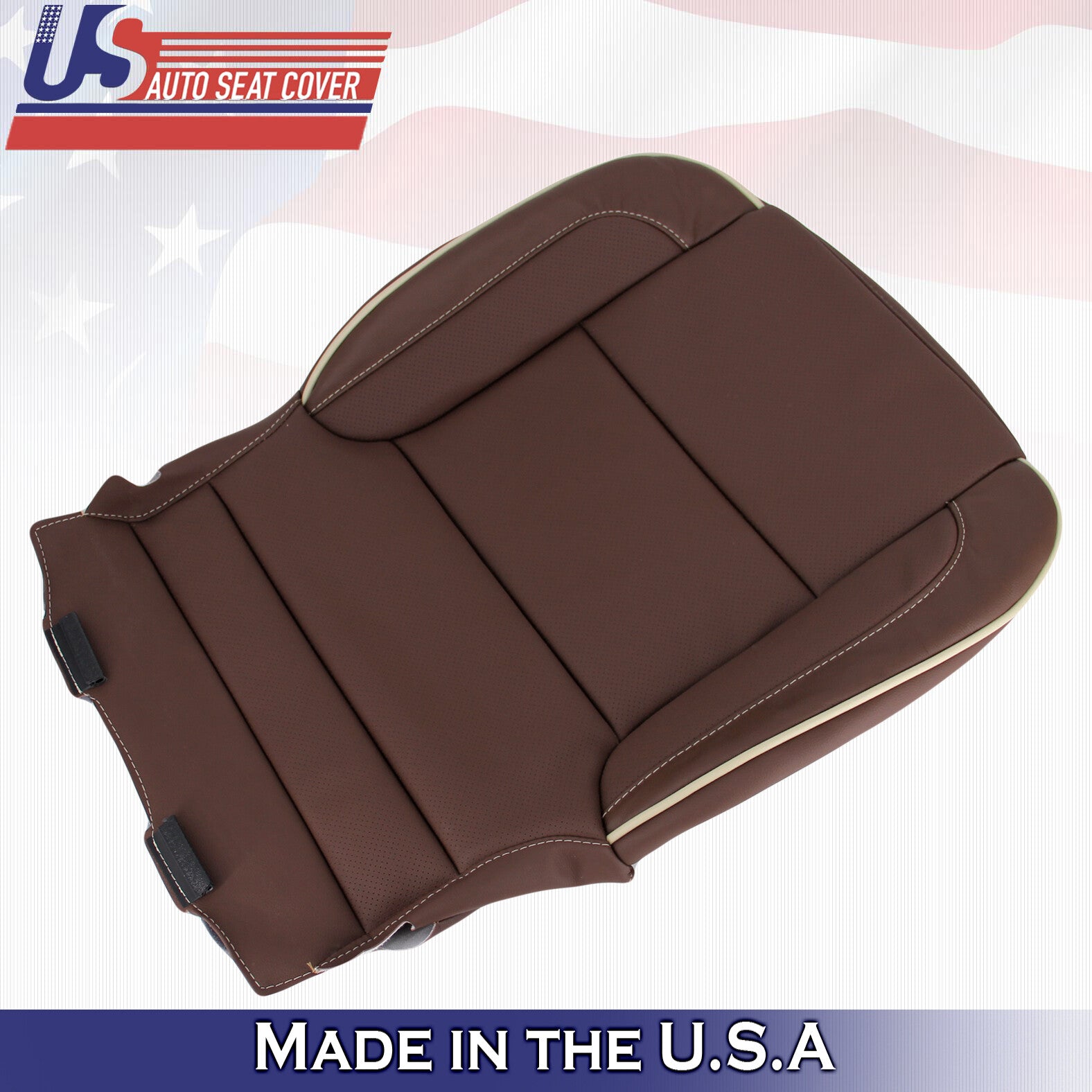 2017 For Chevy Silverado High Country Passenger Top Bottom Leather Covers Brown