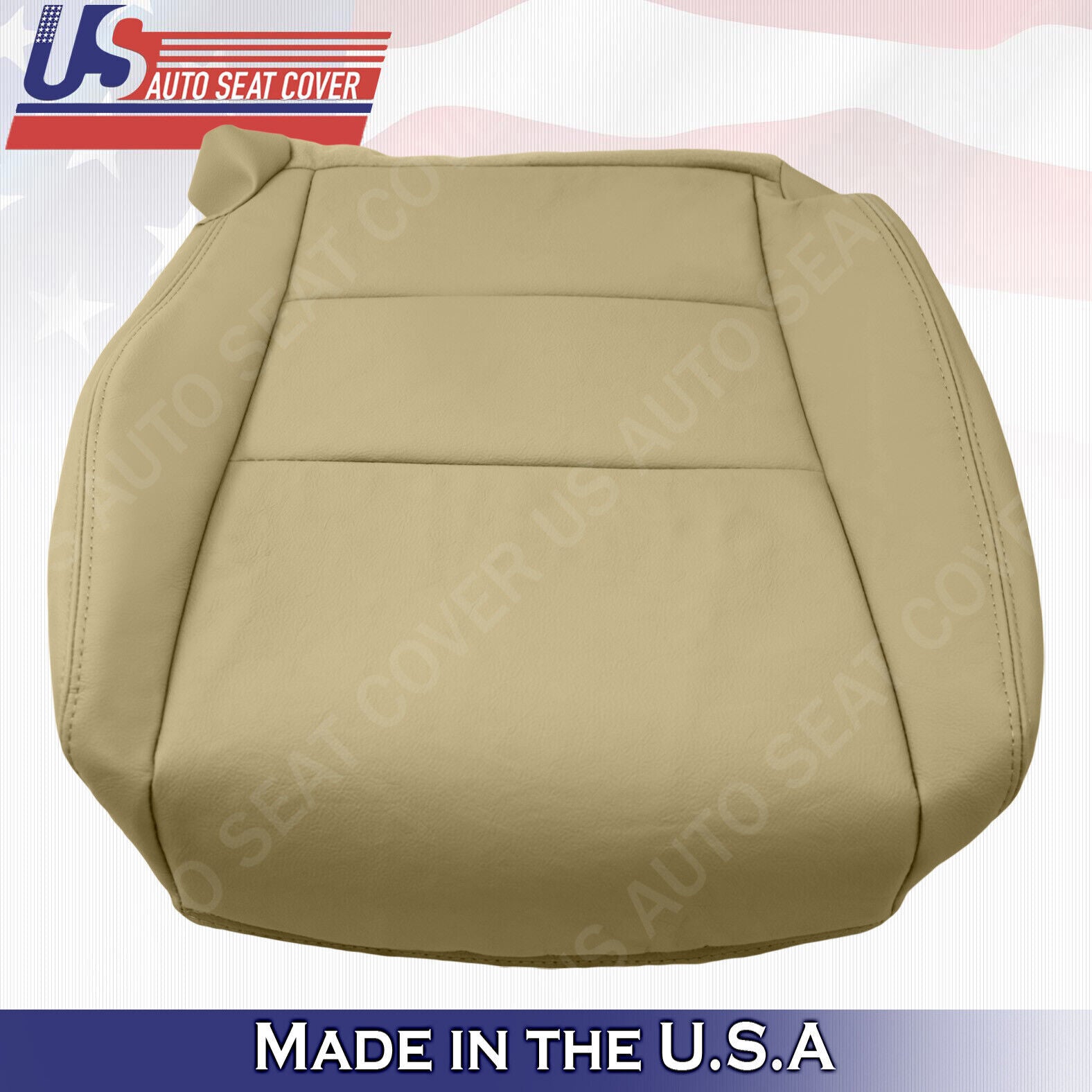 2011 2012 For Honda Accord Passenger Top & Bottom Leather Seat Covers Tan
