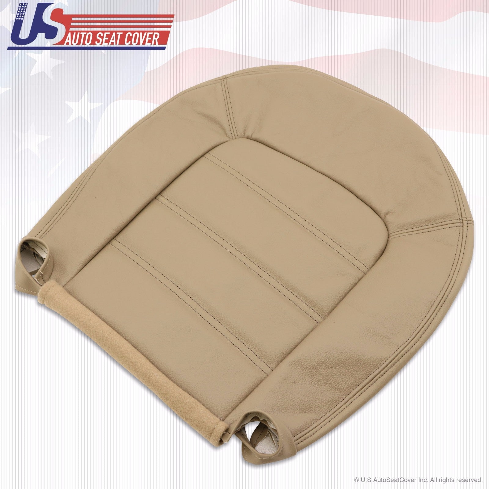 2002 to 2005 Ford Explorer Passenger Bottom Replacement Leather Seat Cover Tan