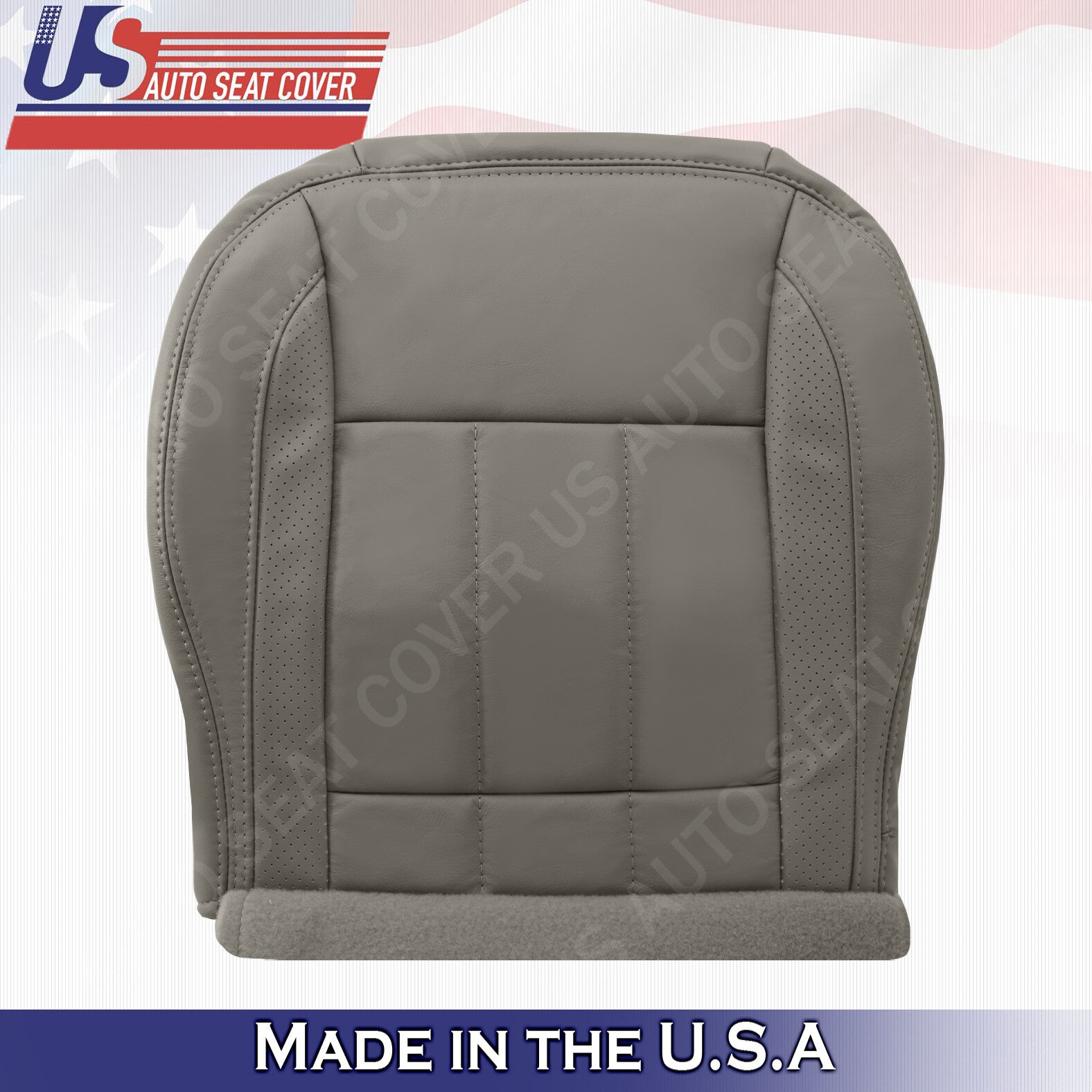 KHAKI 2006-2009 FITS Dodge Ram 1500 LARAMIE Perf Front Bottoms Leather Cover